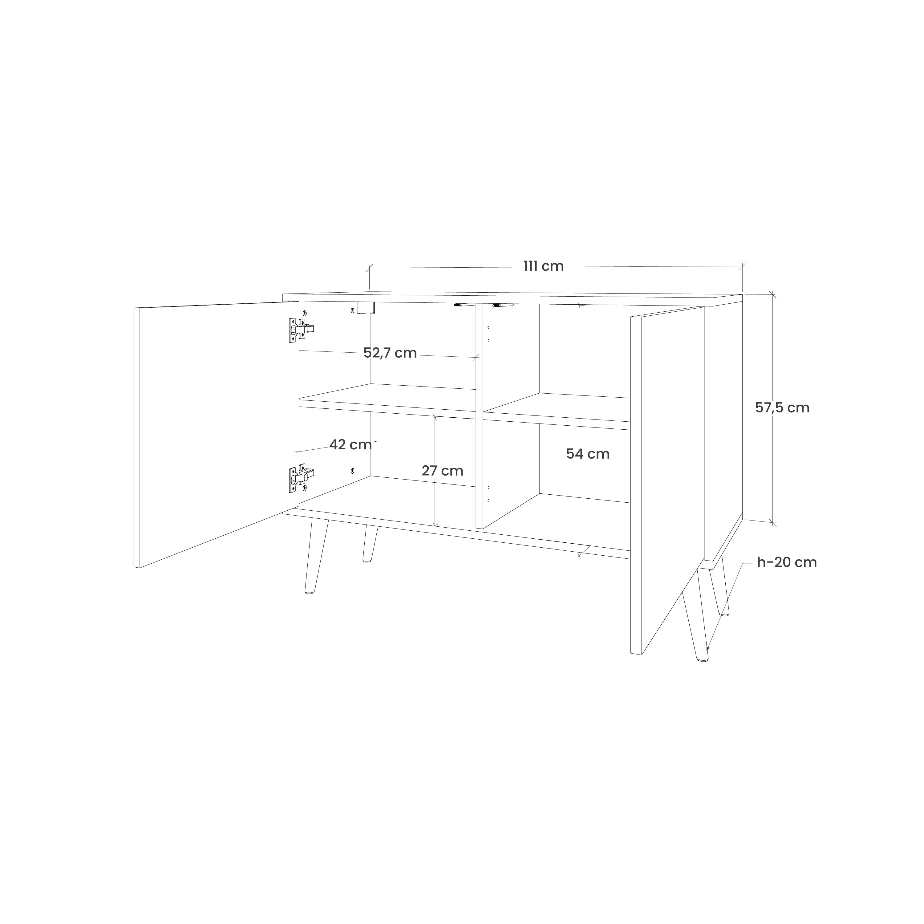 DAISY LUXE Komoda 2-drzwiowa