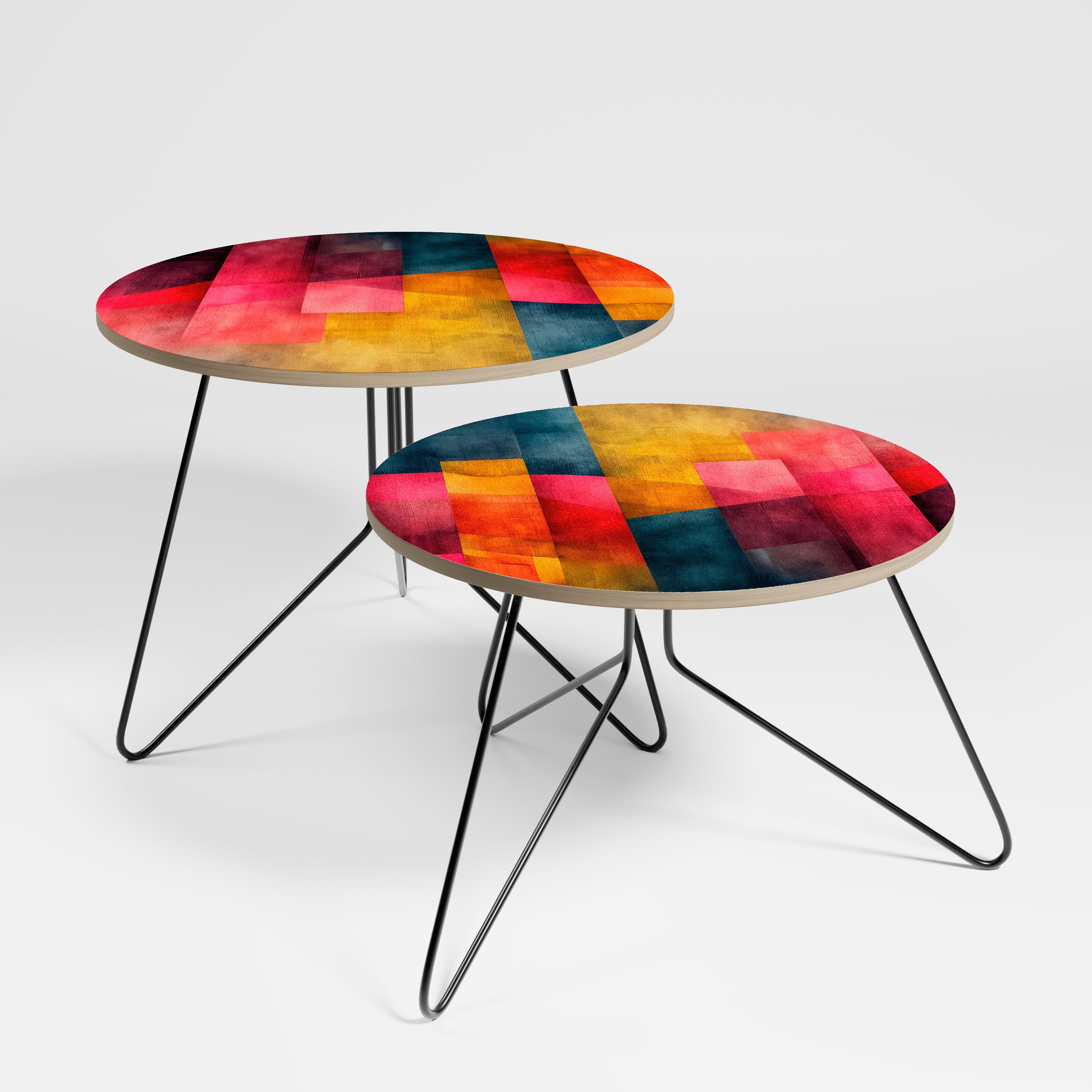 COLORFUL SOUNDS Stoliki kawowe zestaw