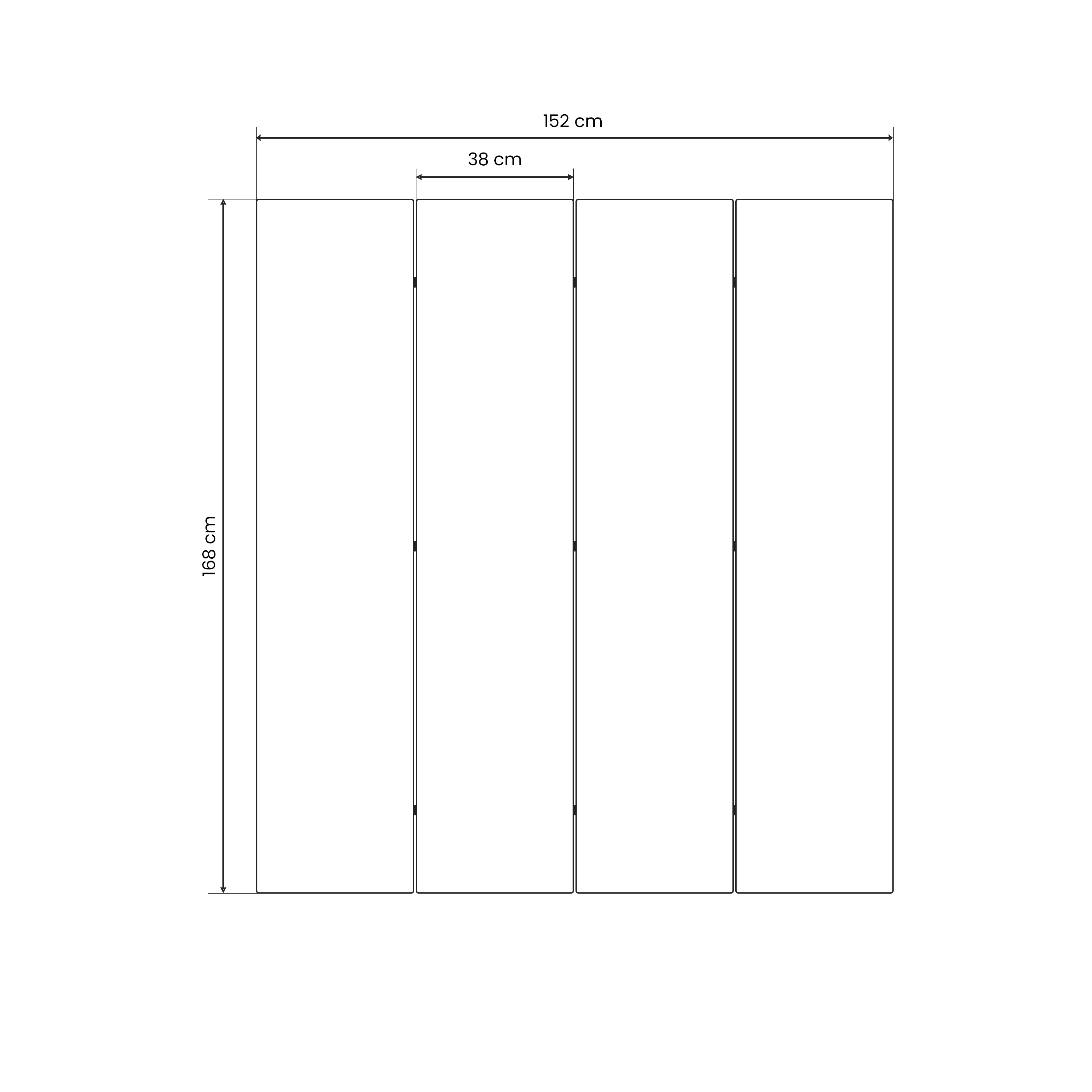 HARMONIC GRID Dekoracyjny parawan 4-skrzydłowy