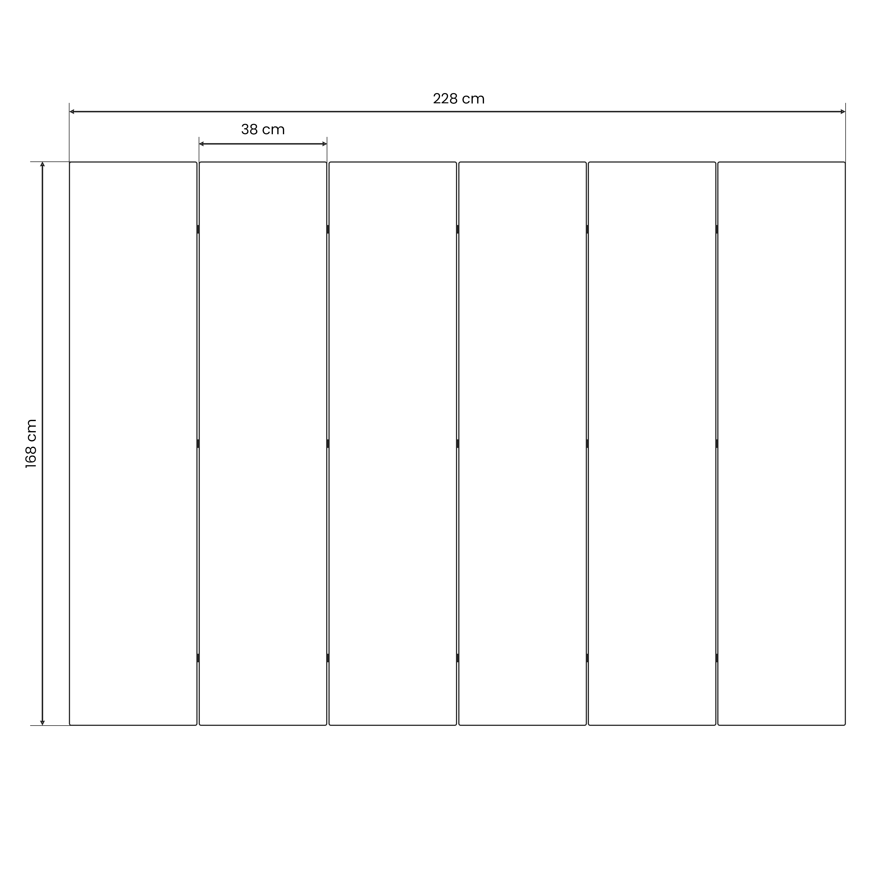HARMONIC GRID Dekoracyjny parawan 6-skrzydłowy