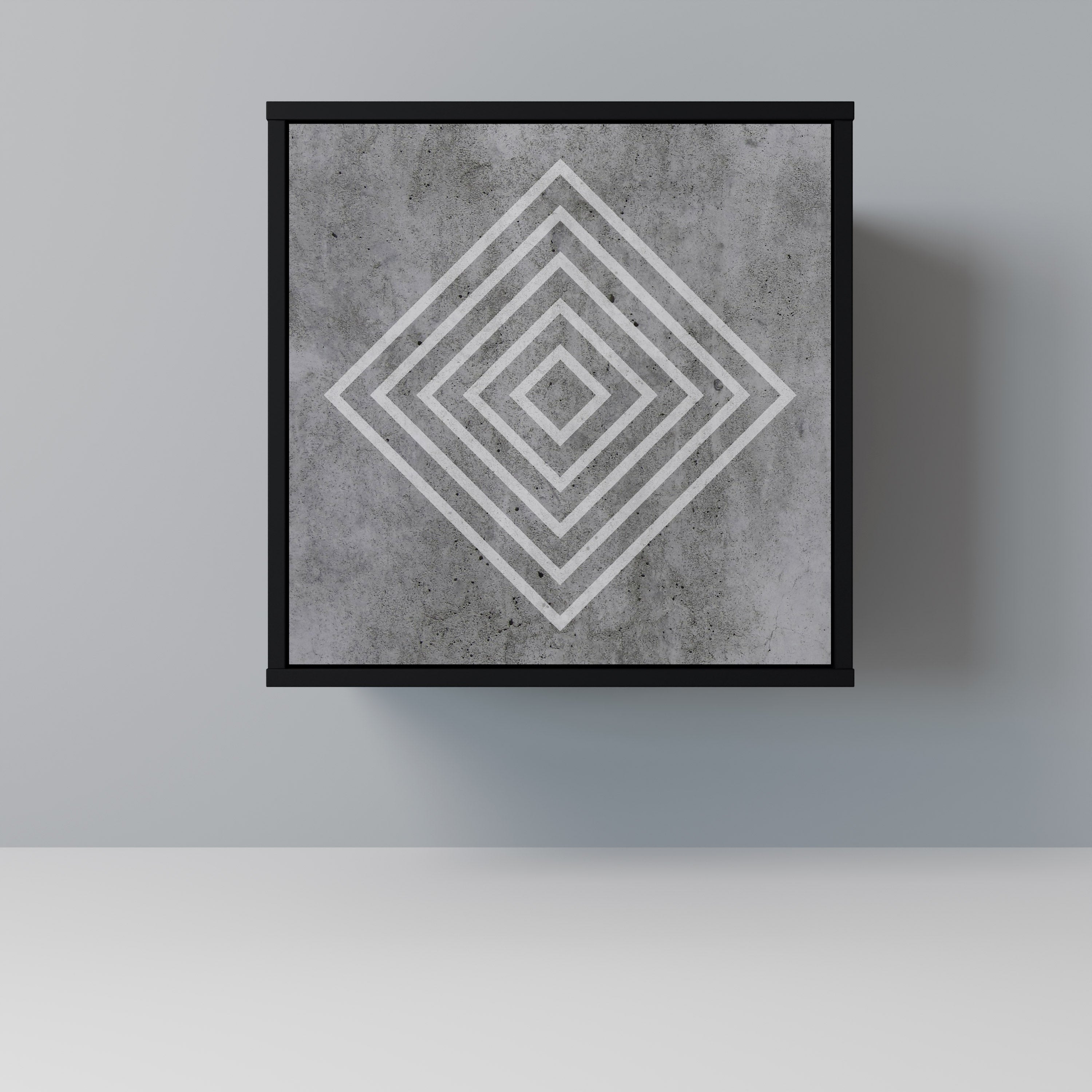 POLYGONAL ARTISTRY Komoda 1-drzwiowa korpus Czarny