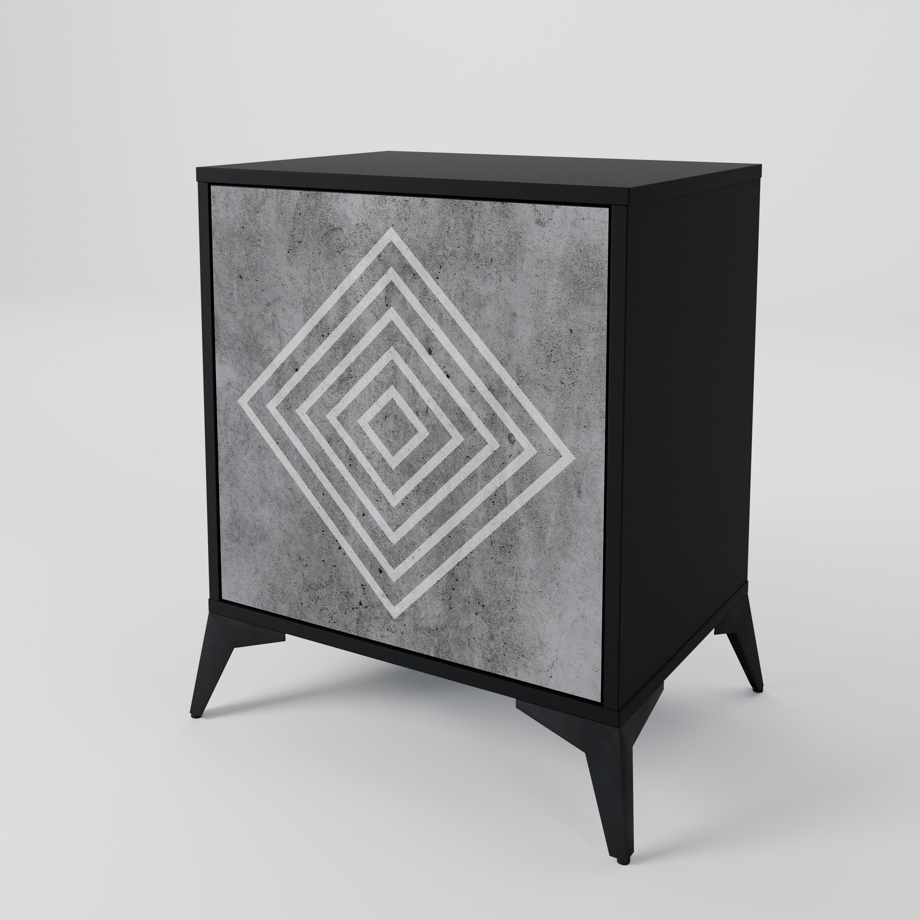 POLYGONAL ARTISTRY Komoda 1-drzwiowa korpus Czarny
