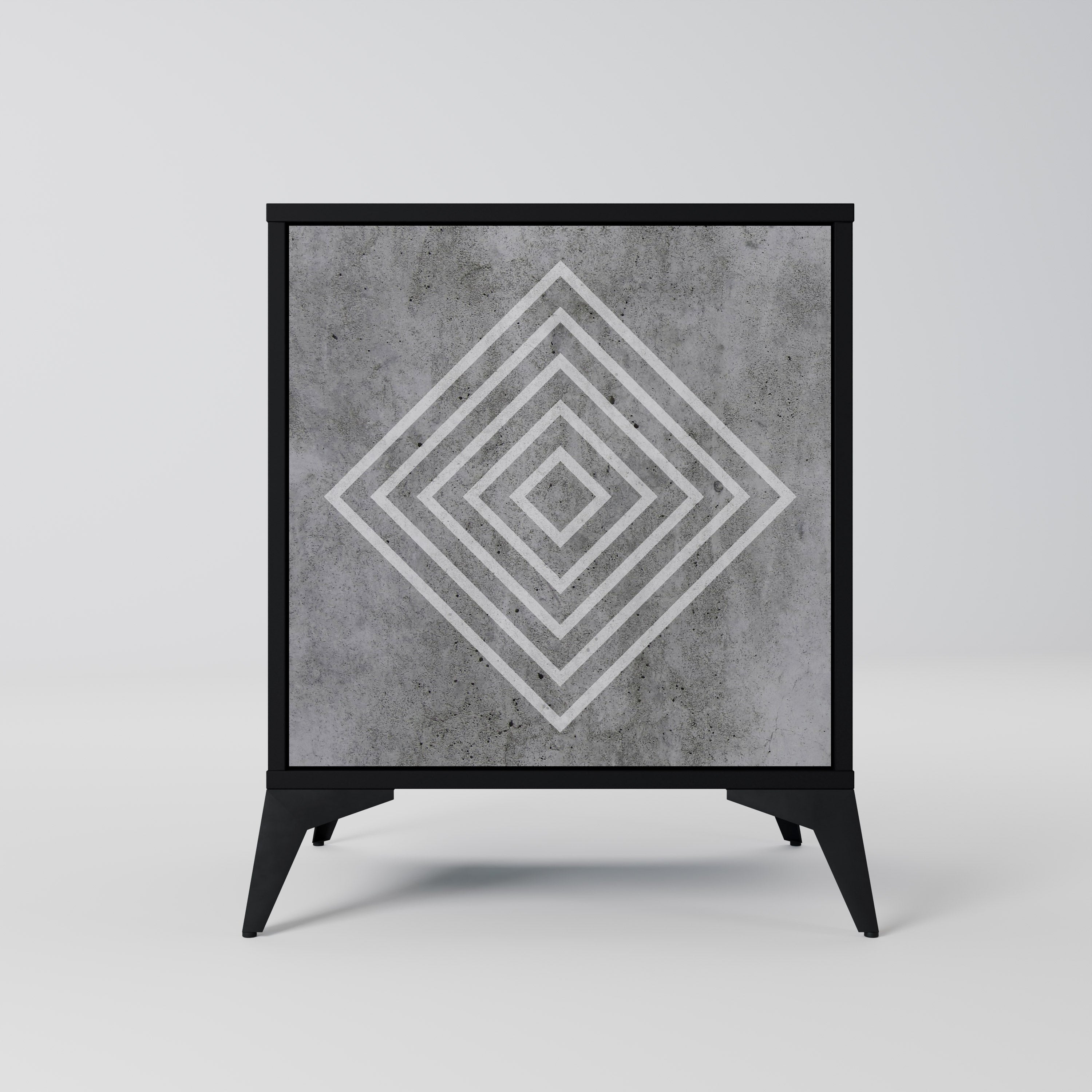POLYGONAL ARTISTRY Komoda 1-drzwiowa korpus Czarny