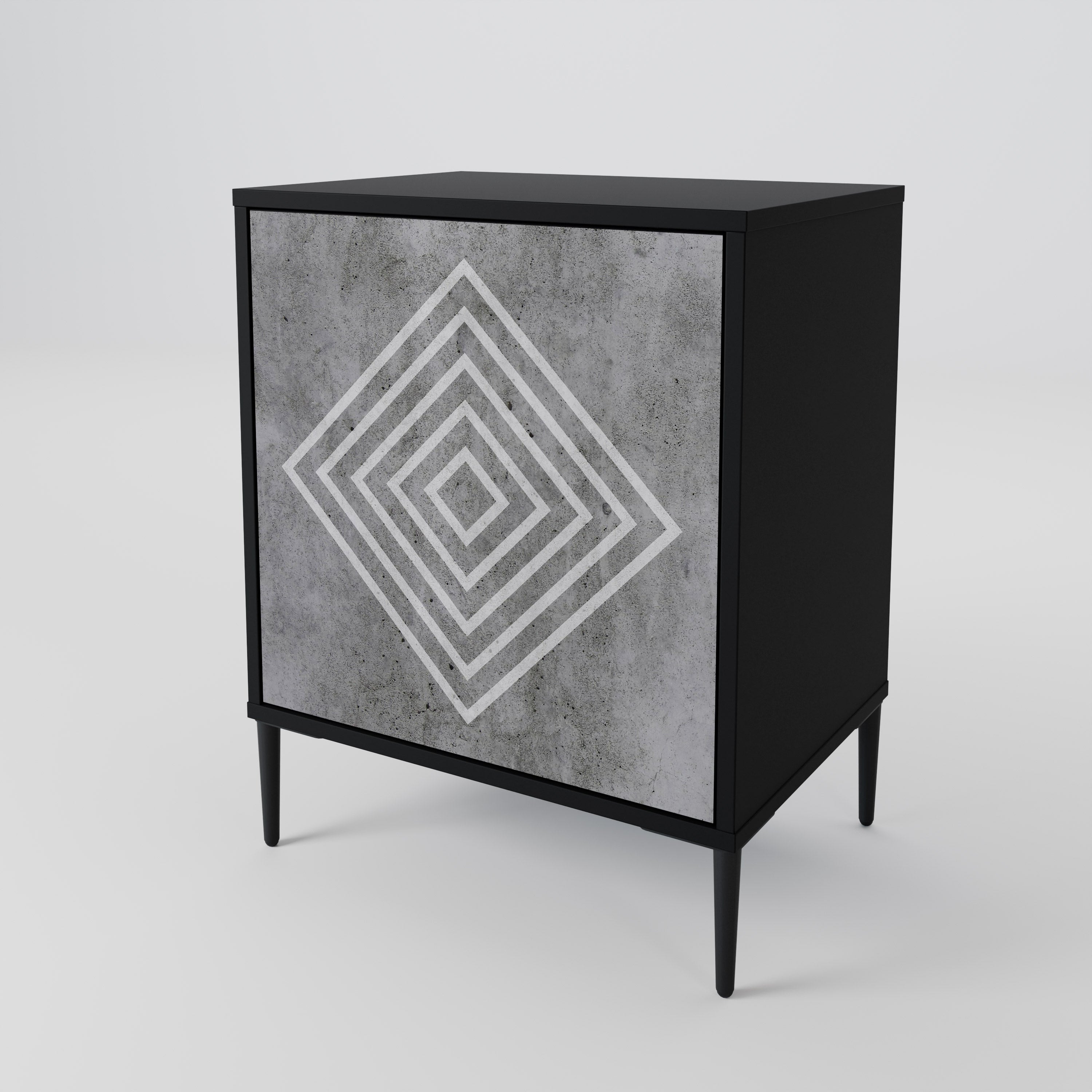 POLYGONAL ARTISTRY Komoda 1-drzwiowa korpus Czarny