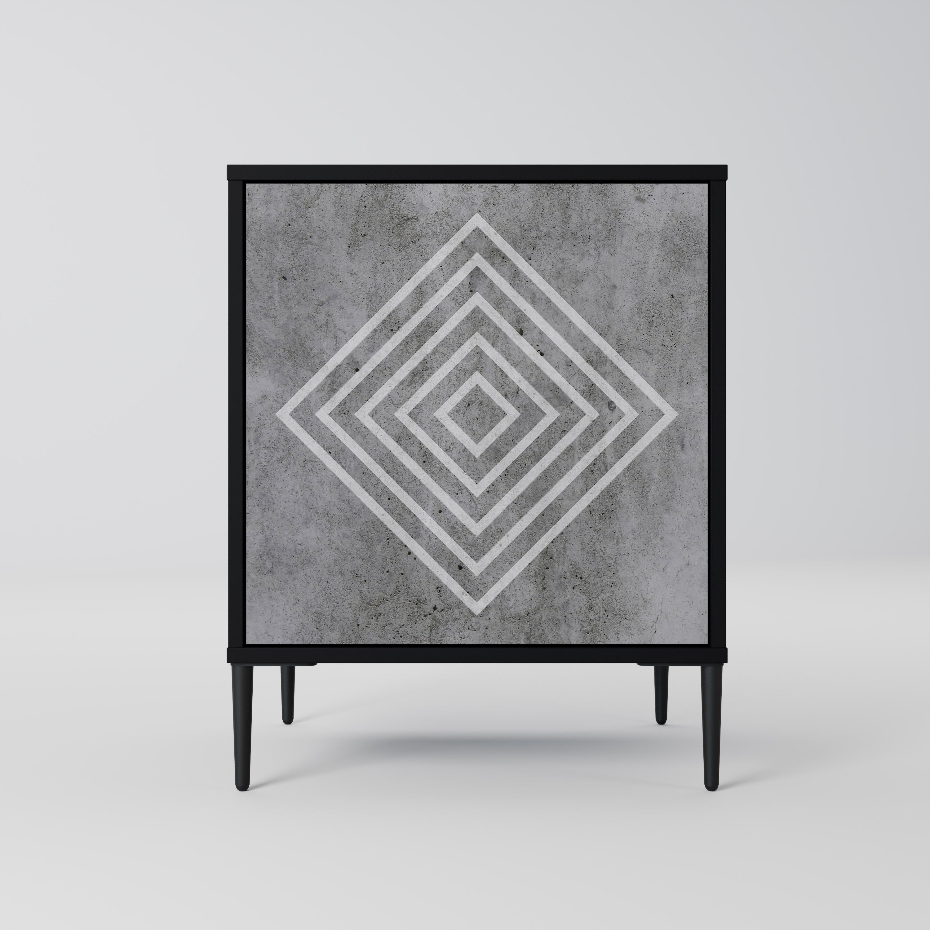 POLYGONAL ARTISTRY Komoda 1-drzwiowa korpus Czarny