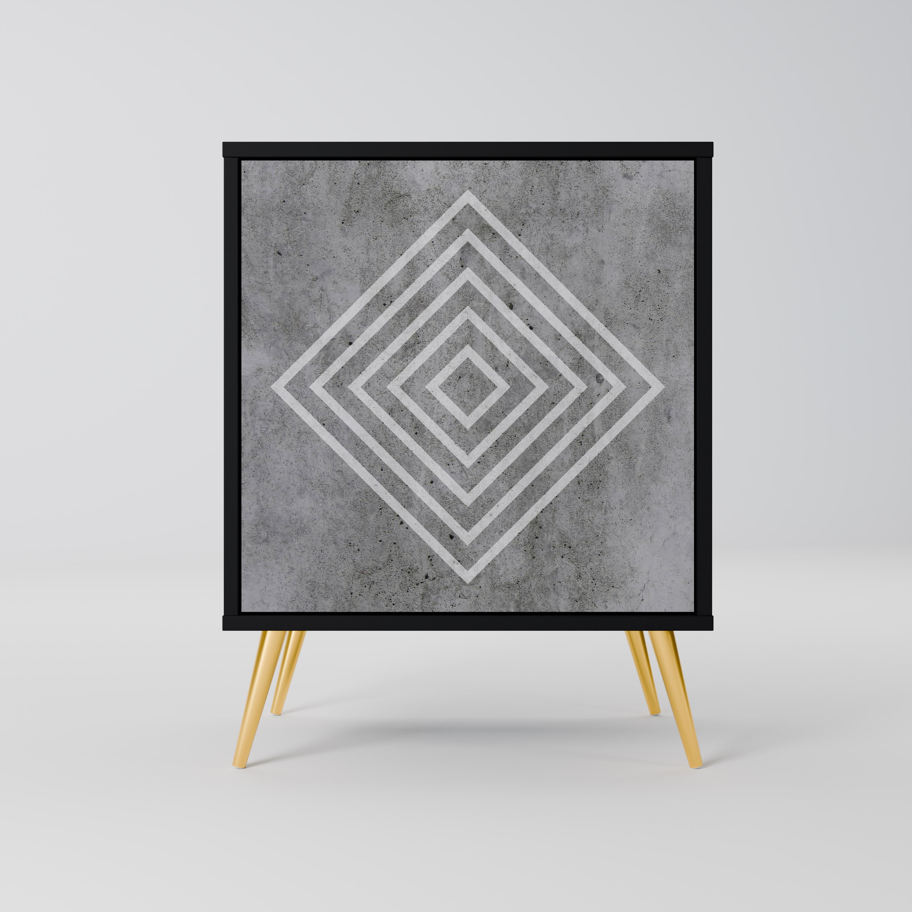POLYGONAL ARTISTRY Komoda 1-drzwiowa korpus Czarny