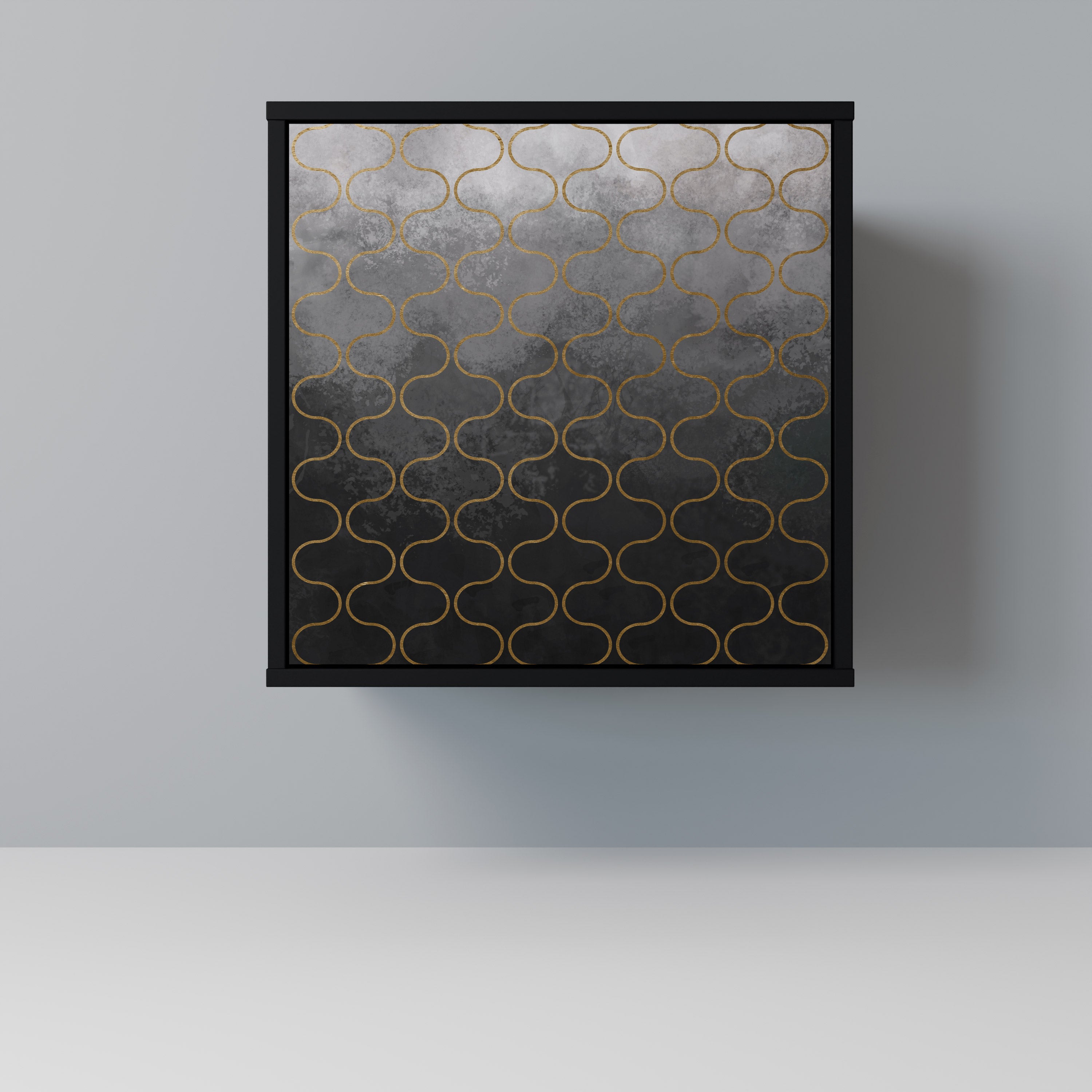 TESSELATED GRAYISH Komoda 1-drzwiowa korpus Czarny