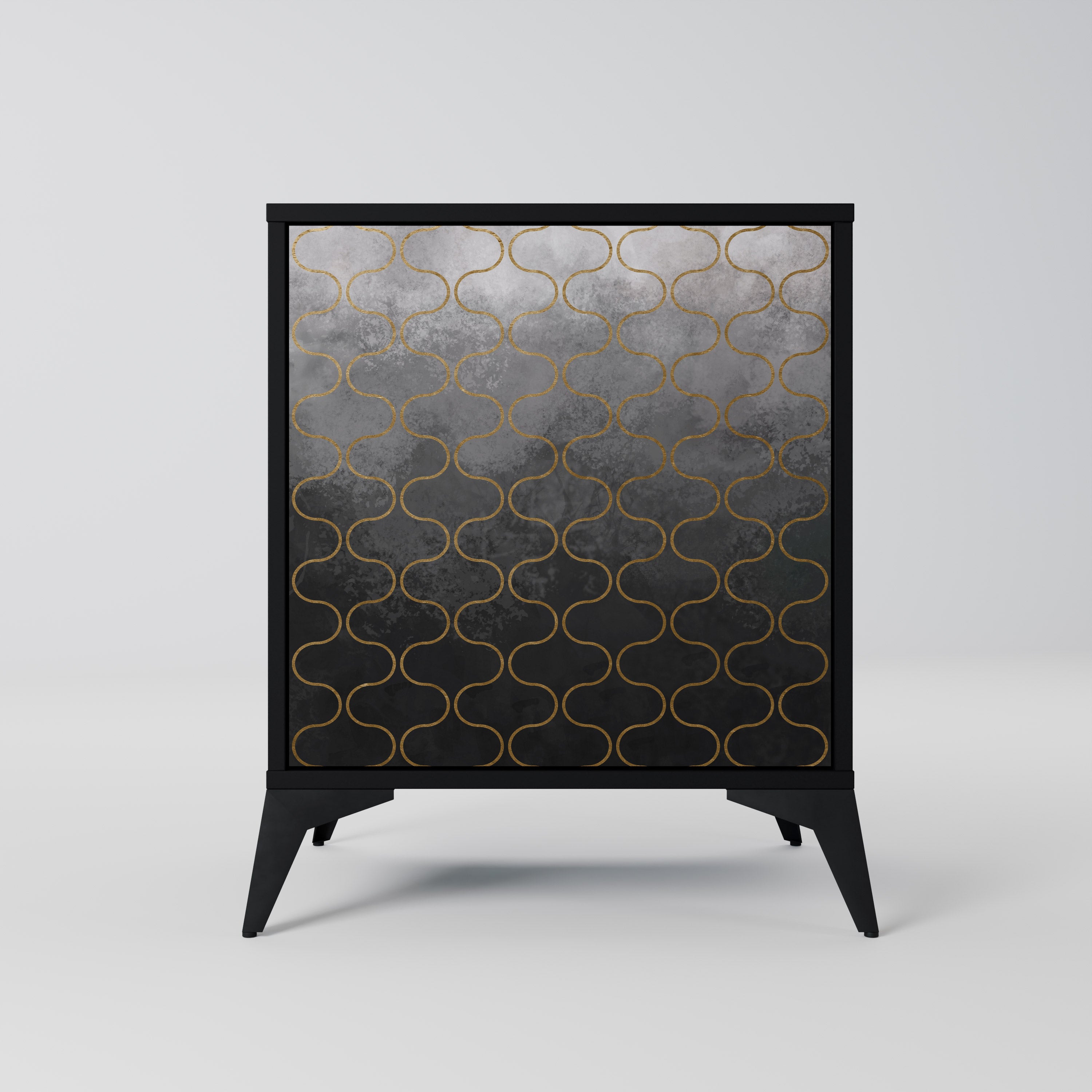 TESSELATED GRAYISH Komoda 1-drzwiowa korpus Czarny