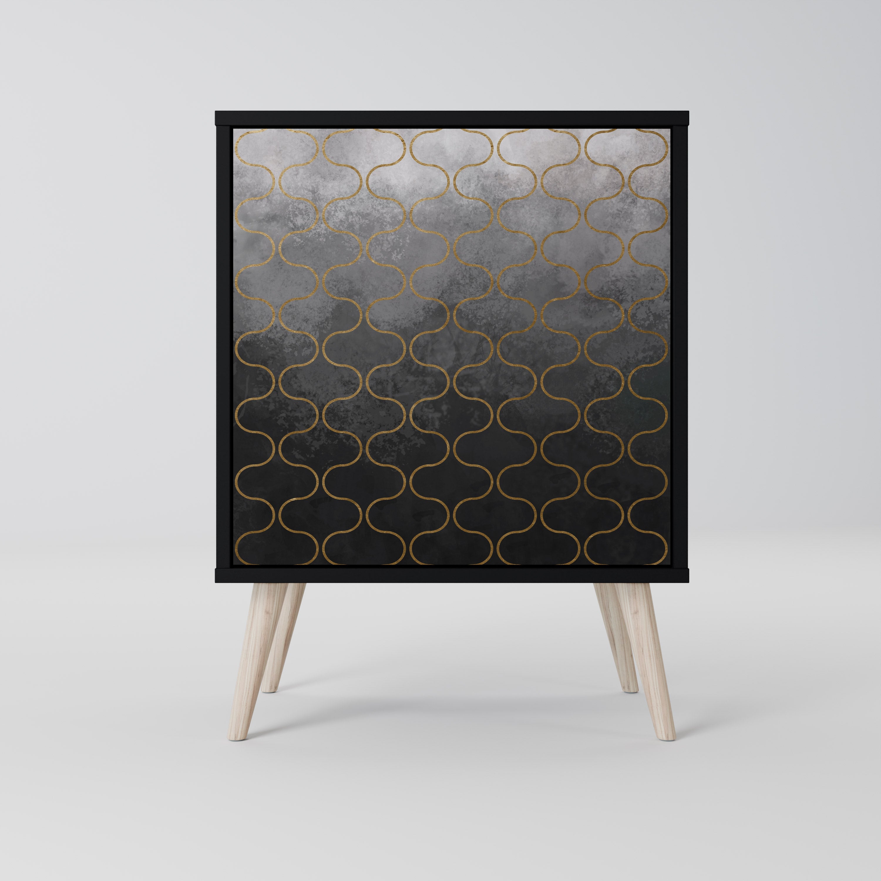 TESSELATED GRAYISH Komoda 1-drzwiowa korpus Czarny