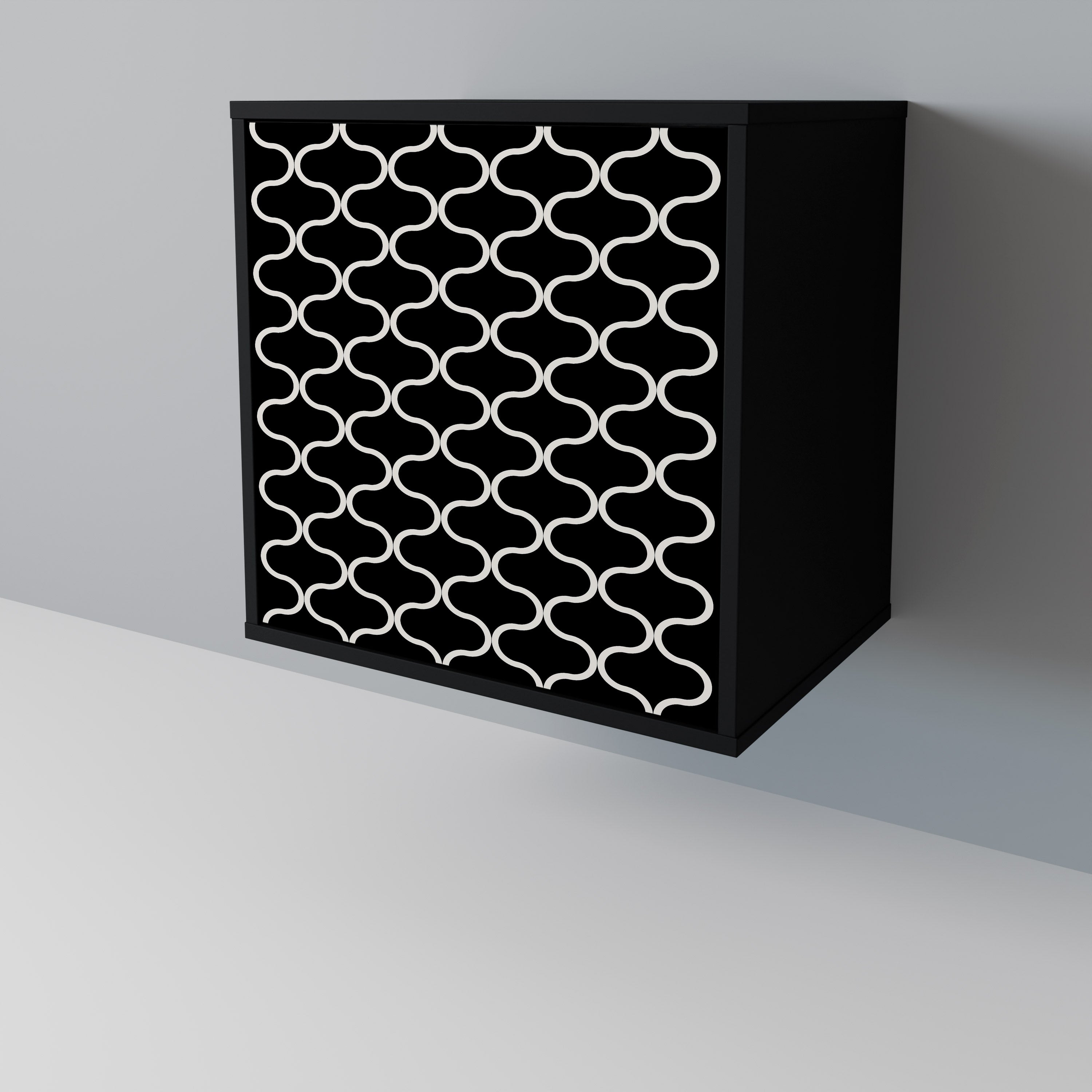 TESSELATED BLACKNESS Komoda 1-drzwiowa korpus Czarny