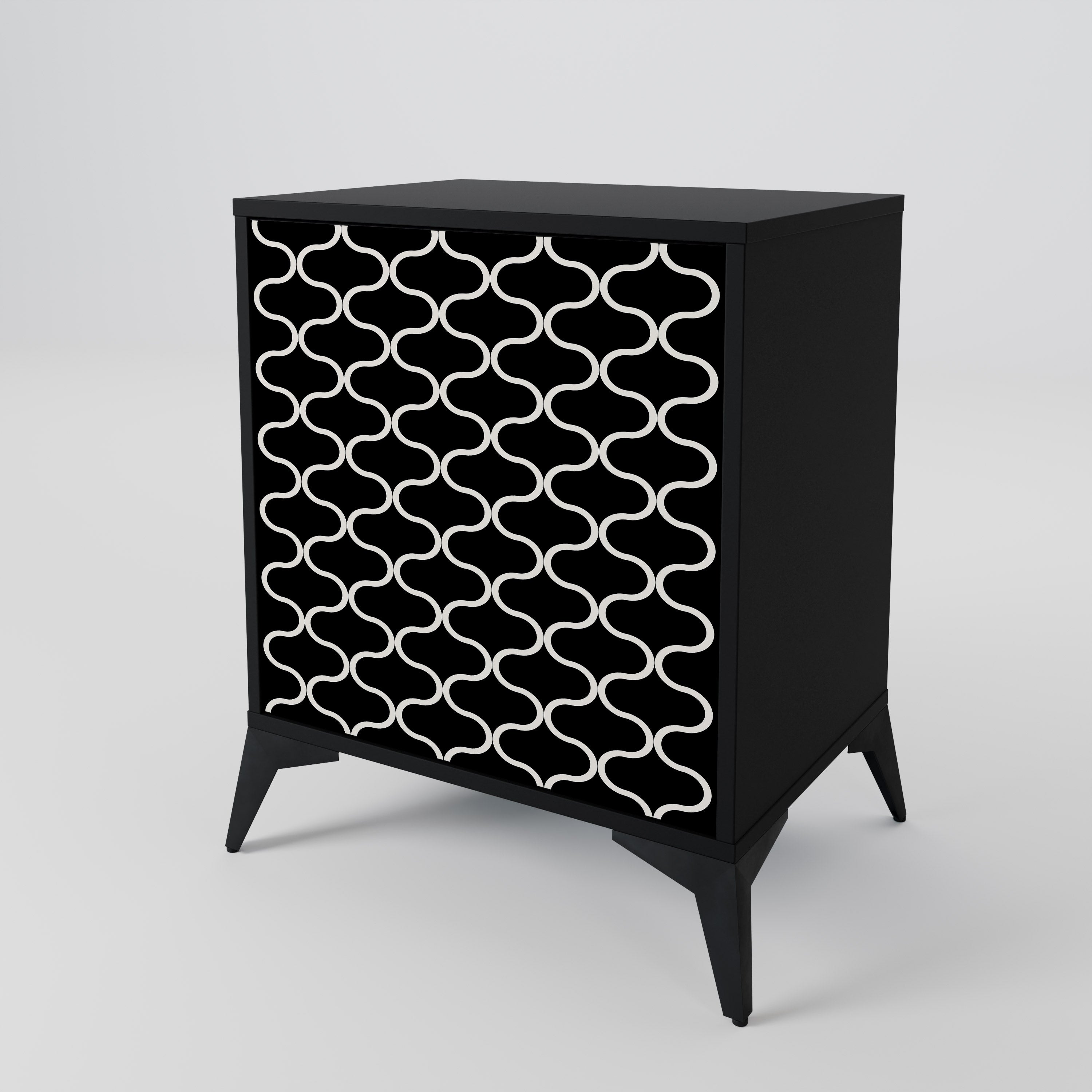TESSELATED BLACKNESS Komoda 1-drzwiowa korpus Czarny