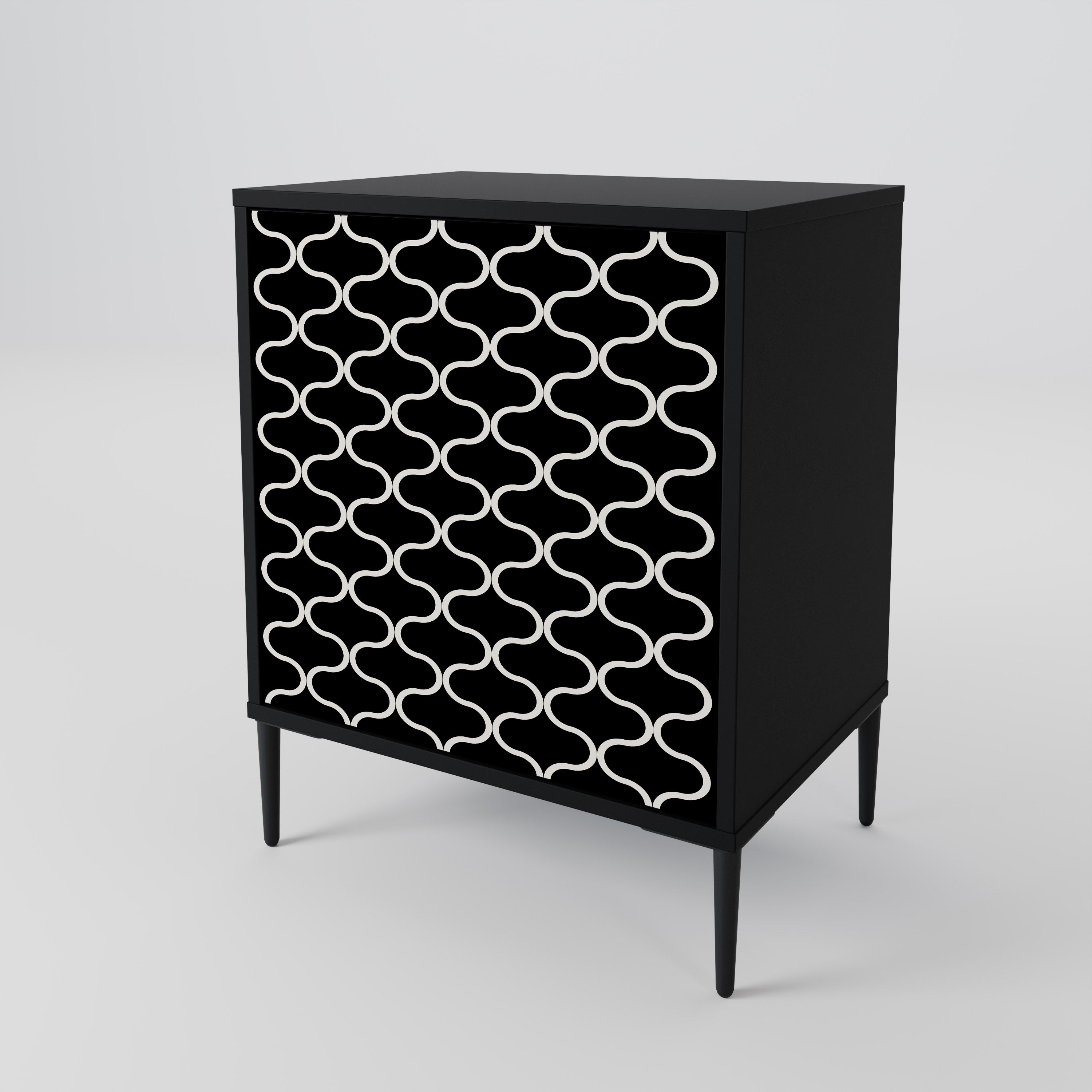 TESSELATED BLACKNESS Komoda 1-drzwiowa korpus Czarny