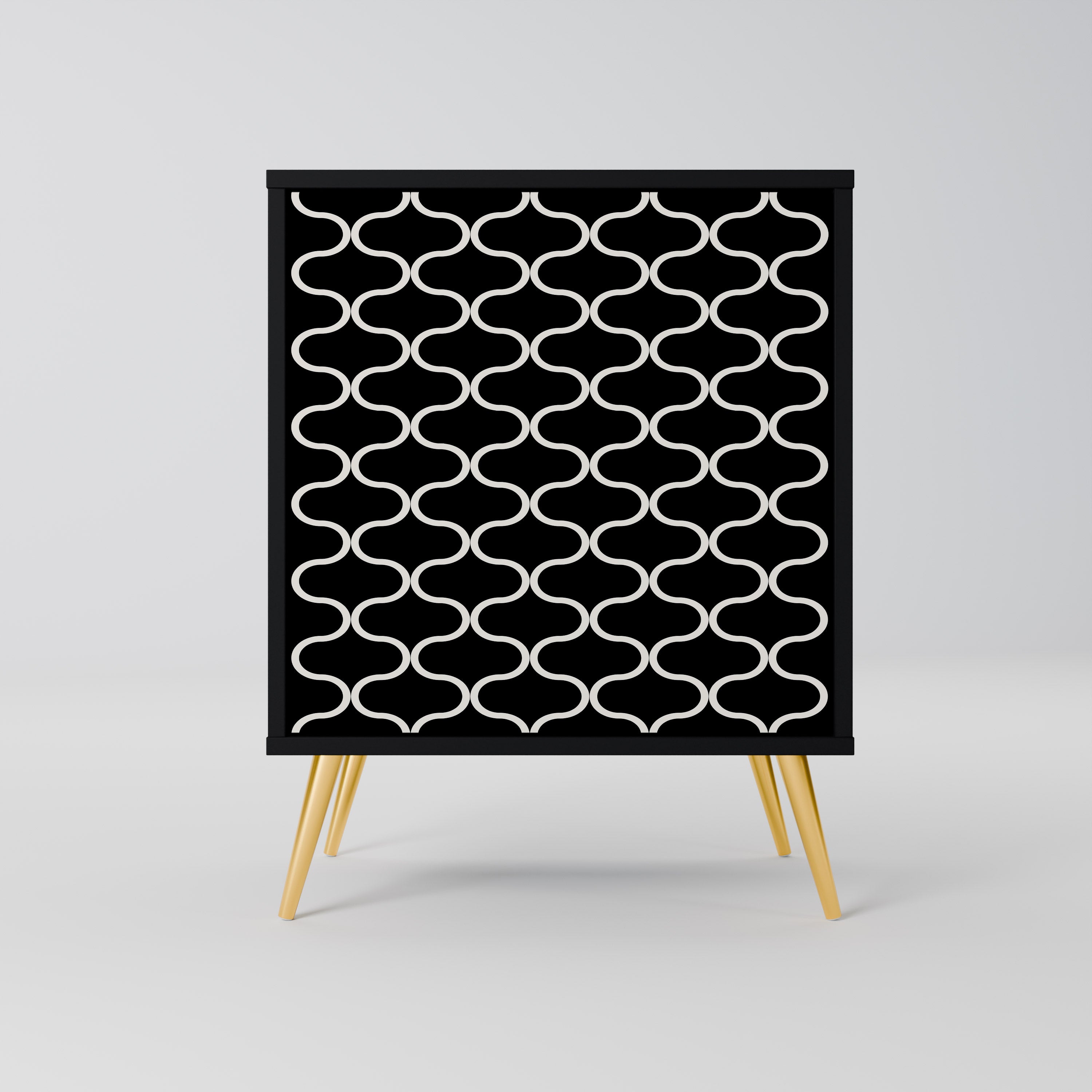 TESSELATED BLACKNESS Komoda 1-drzwiowa korpus Czarny