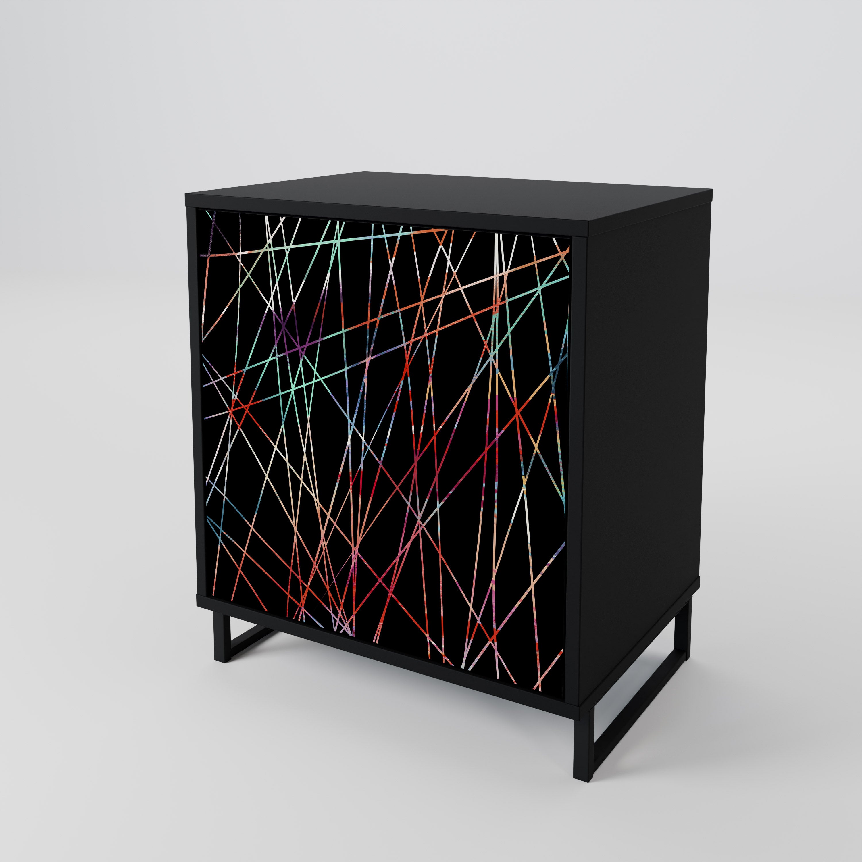 LUMINOUS SNARE Komoda 1-drzwiowa korpus Czarny