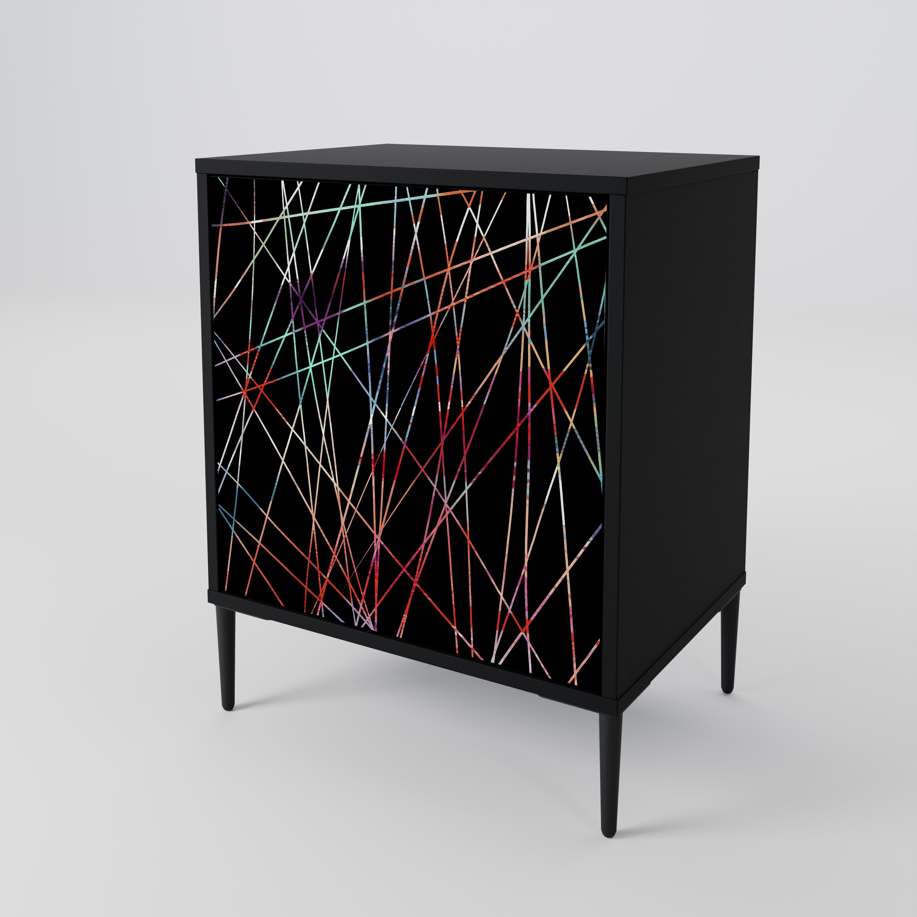LUMINOUS SNARE Komoda 1-drzwiowa korpus Czarny