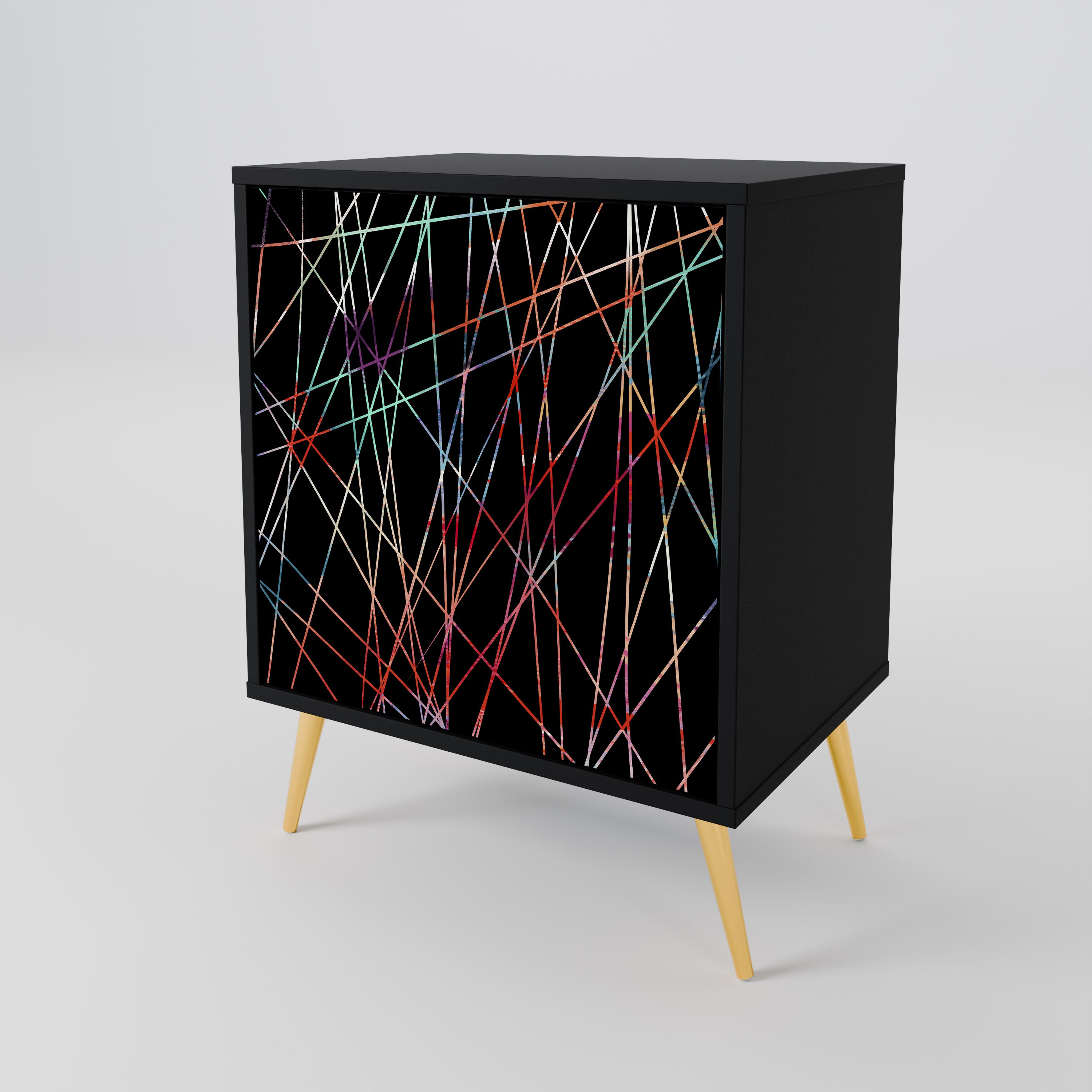 LUMINOUS SNARE Komoda 1-drzwiowa korpus Czarny