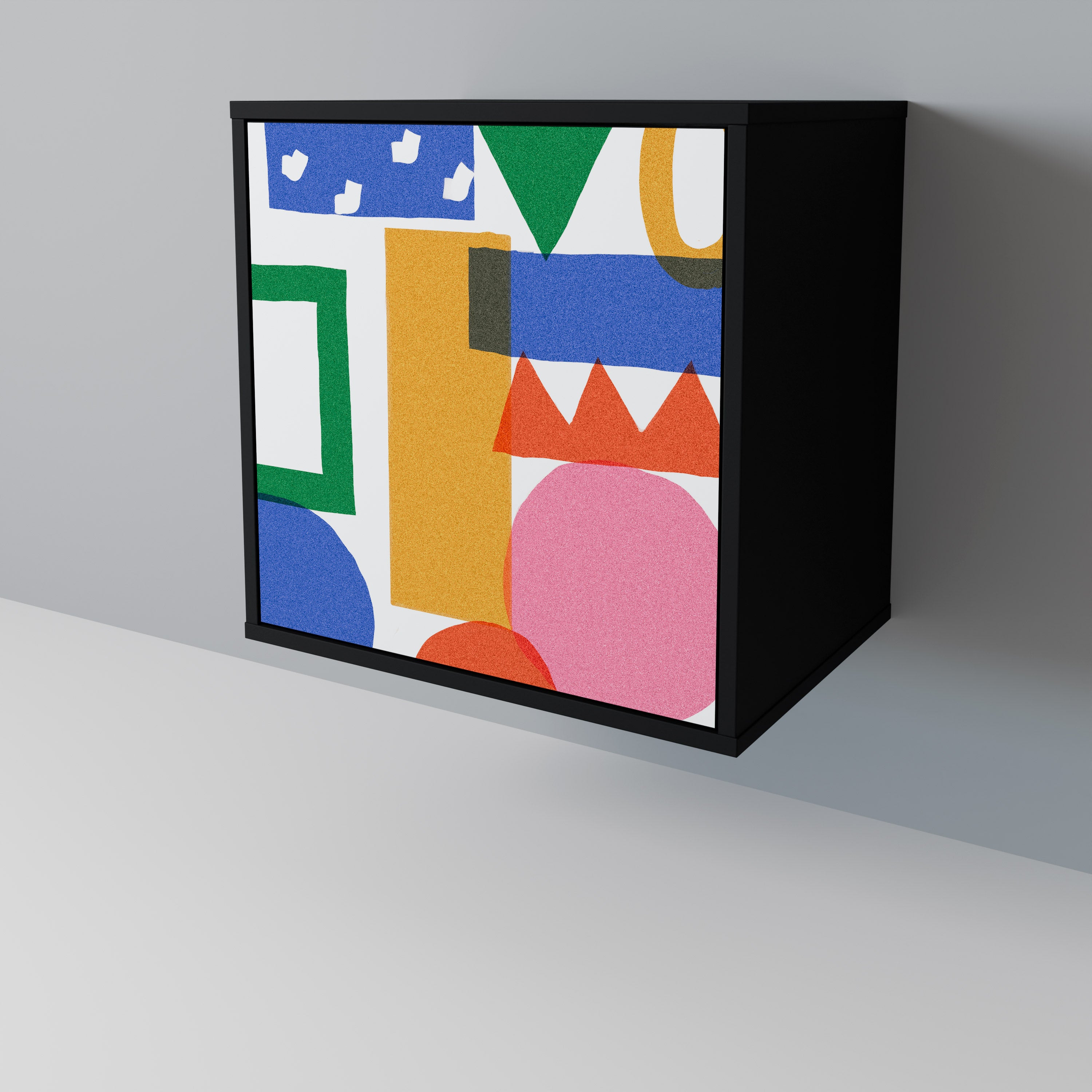 GEOMETRIC GLIMMER Komoda 1-drzwiowa korpus Czarny