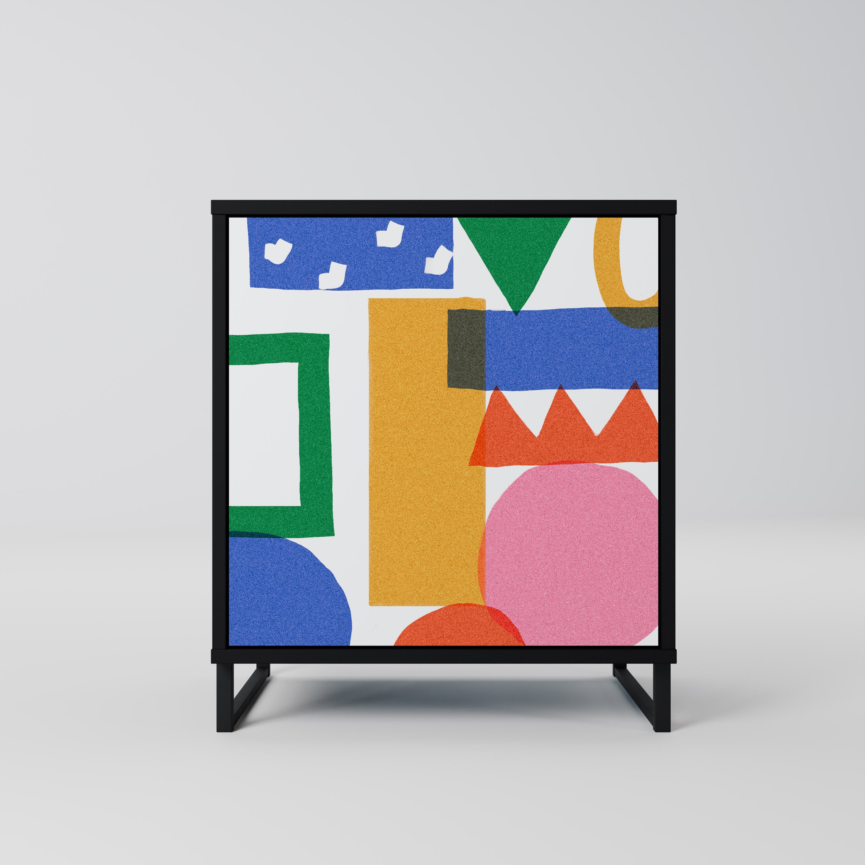 GEOMETRIC GLIMMER Komoda 1-drzwiowa korpus Czarny