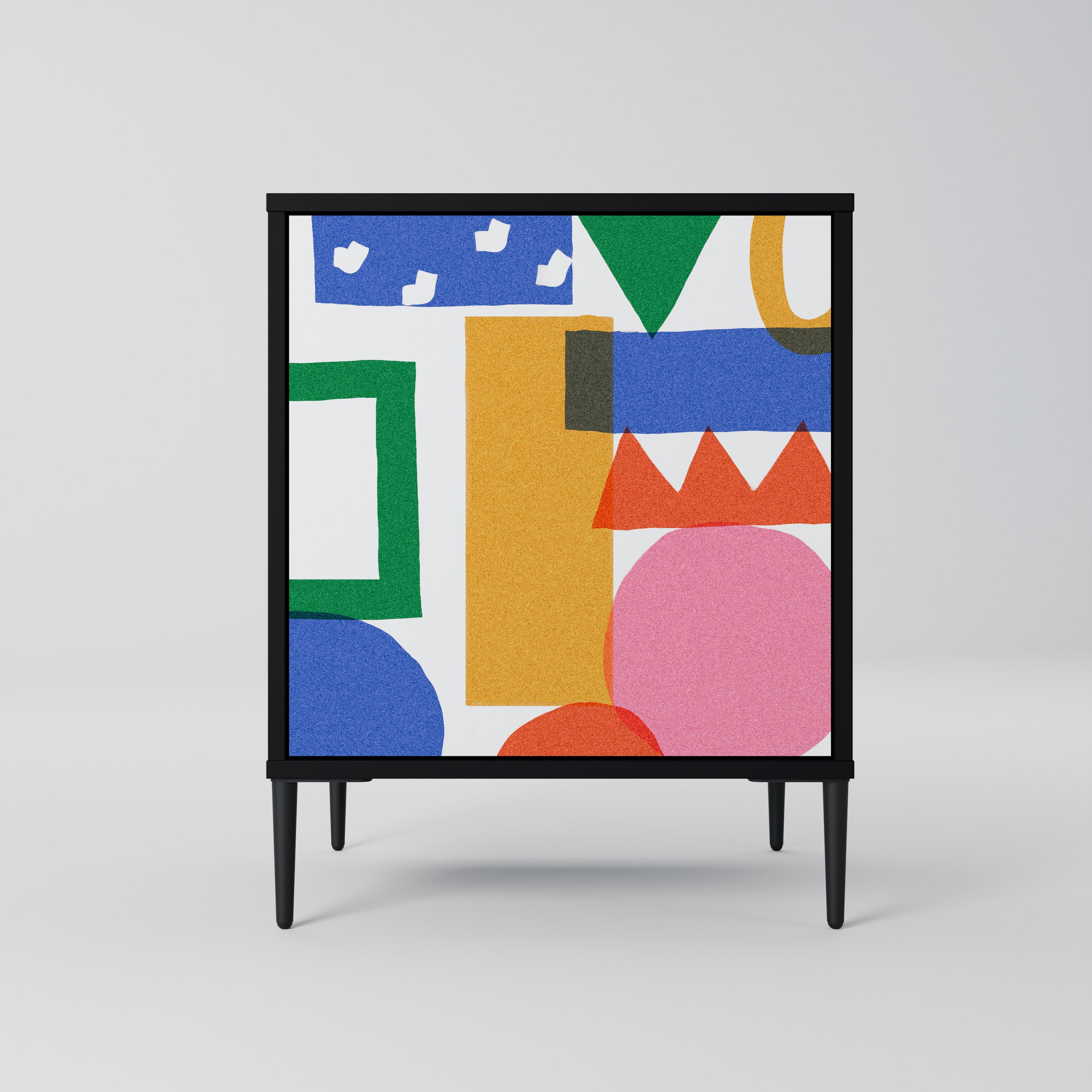 GEOMETRIC GLIMMER Komoda 1-drzwiowa korpus Czarny