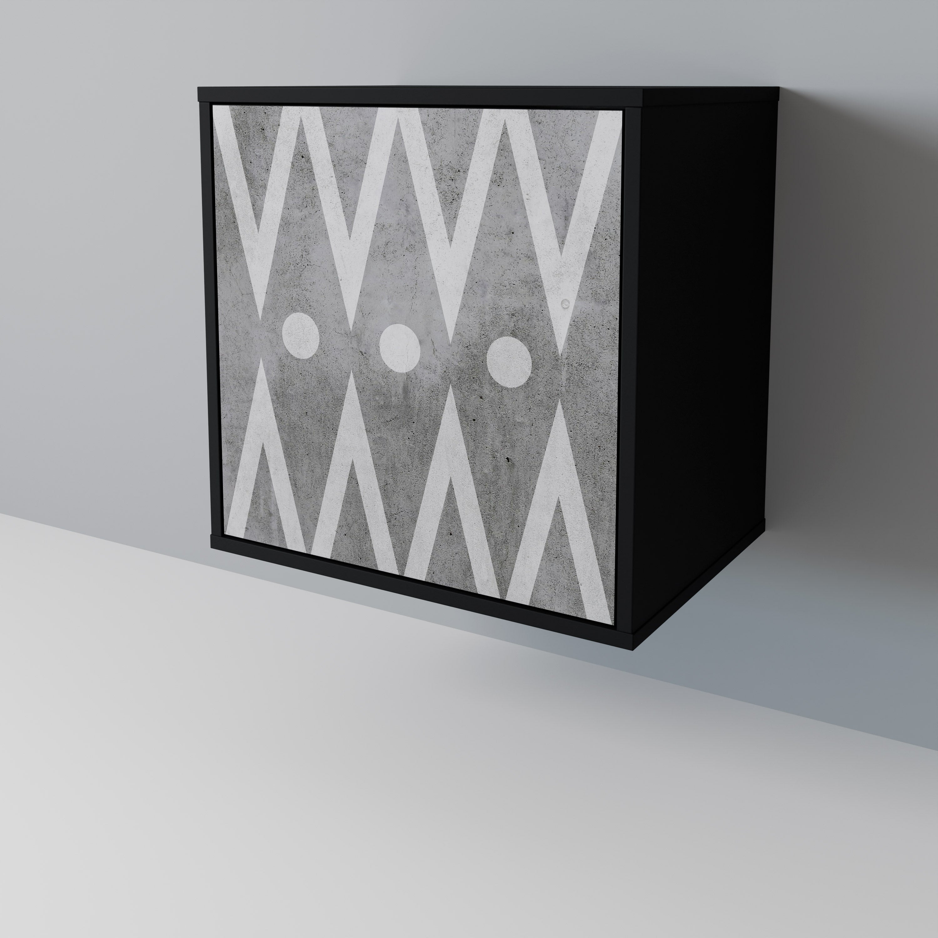 SHARP EDGES Komoda 1-drzwiowa korpus Czarny