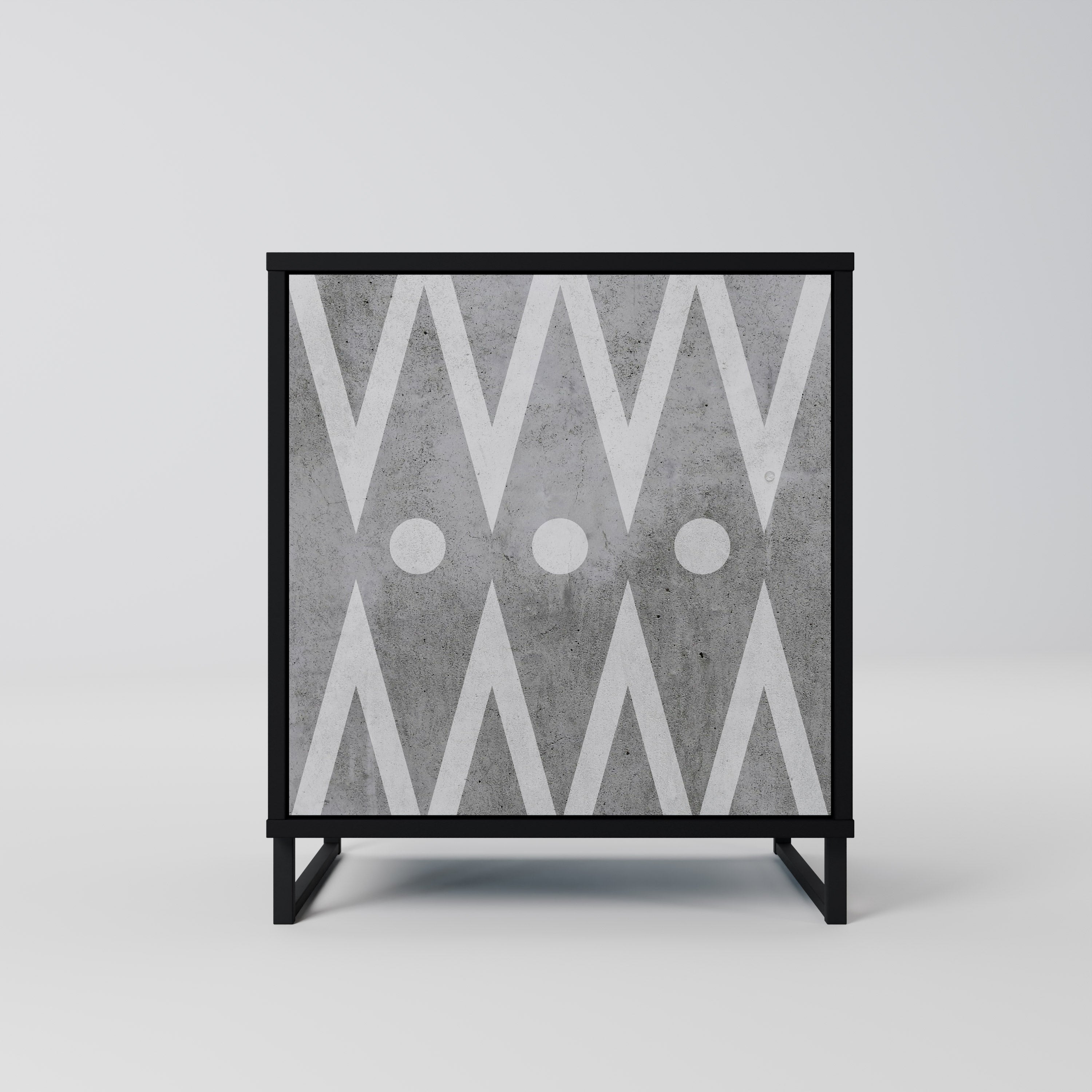 SHARP EDGES Komoda 1-drzwiowa korpus Czarny