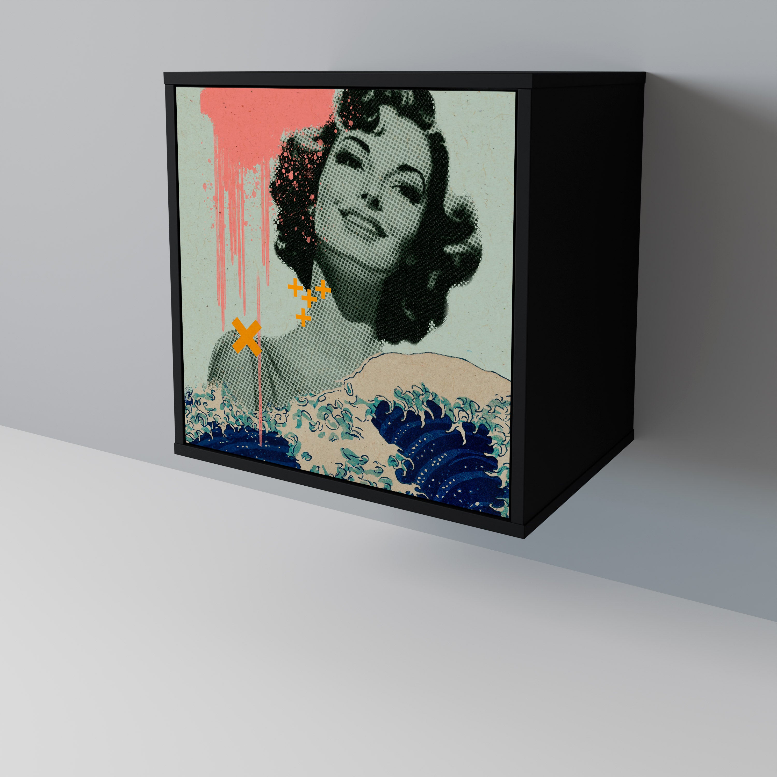 KANAGAWA BEAUTY Komoda 1-drzwiowa korpus Czarny