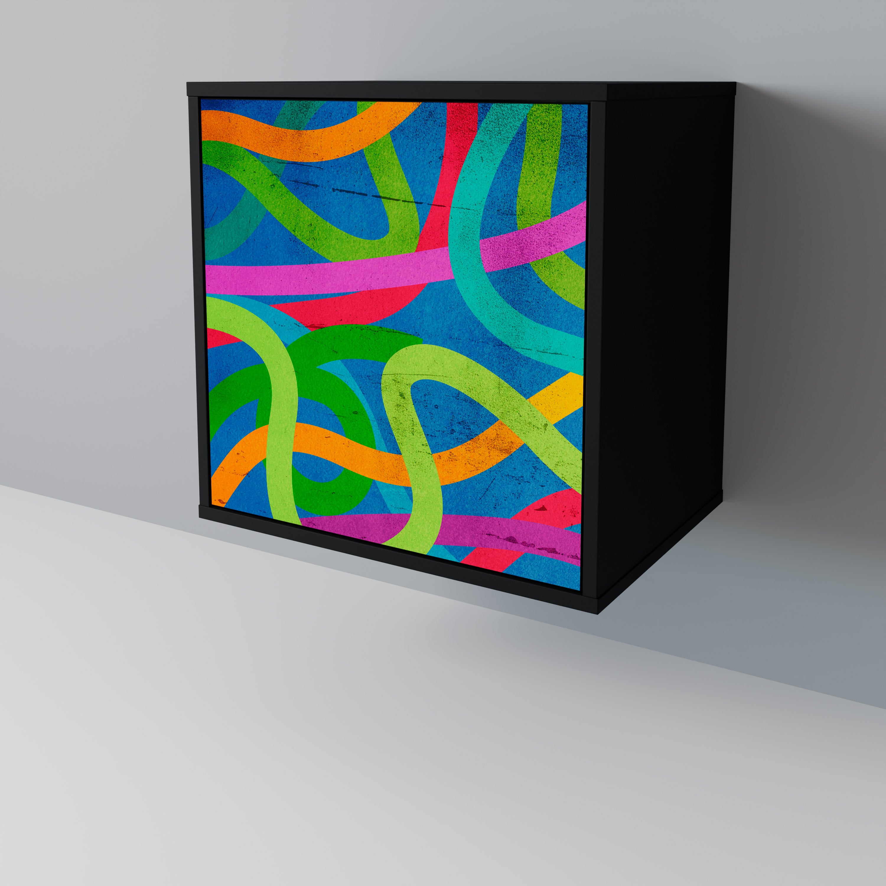 STREAMER TANGLE Komoda 1-drzwiowa korpus Czarny