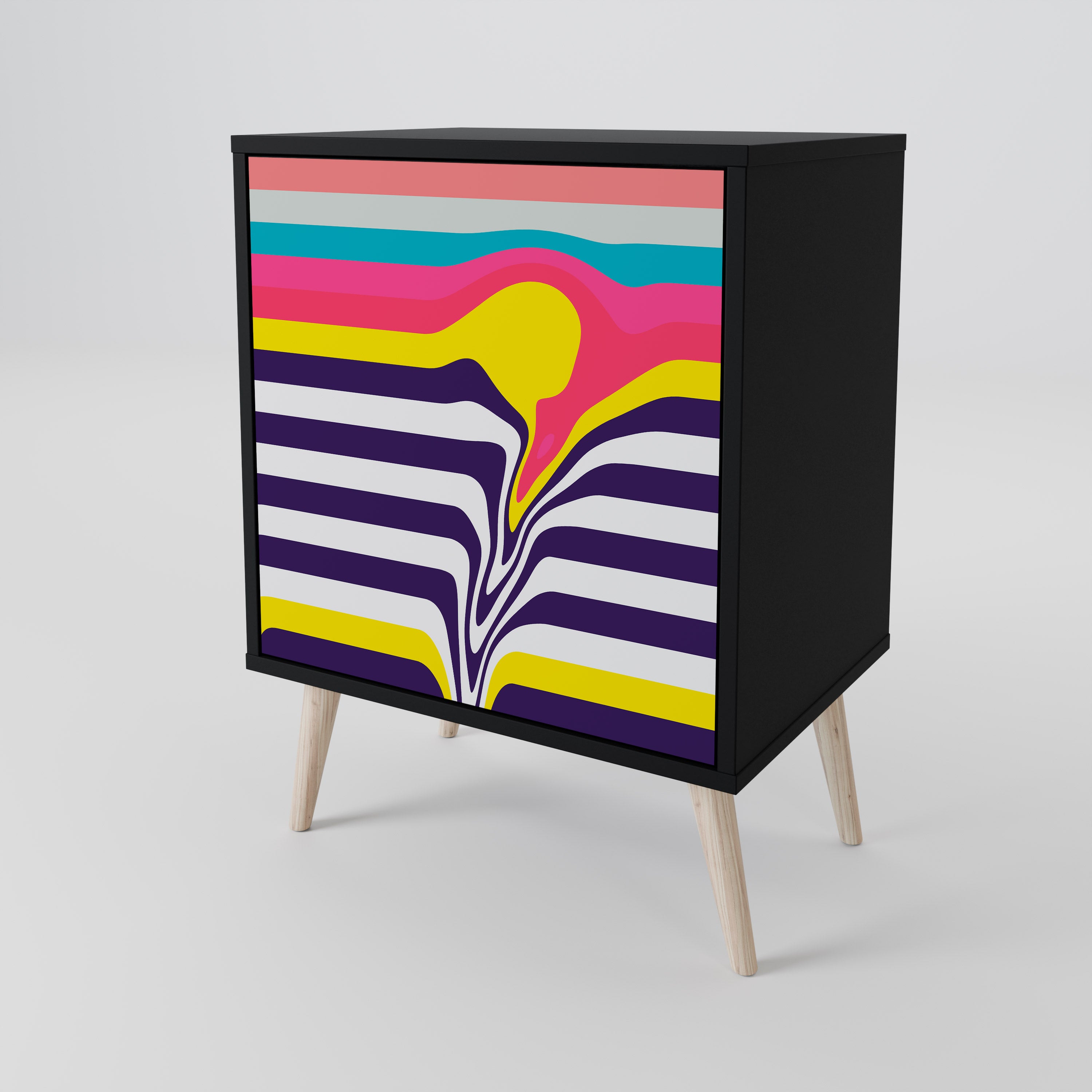 TONE COLLAPSE Komoda 1-drzwiowa korpus Czarny