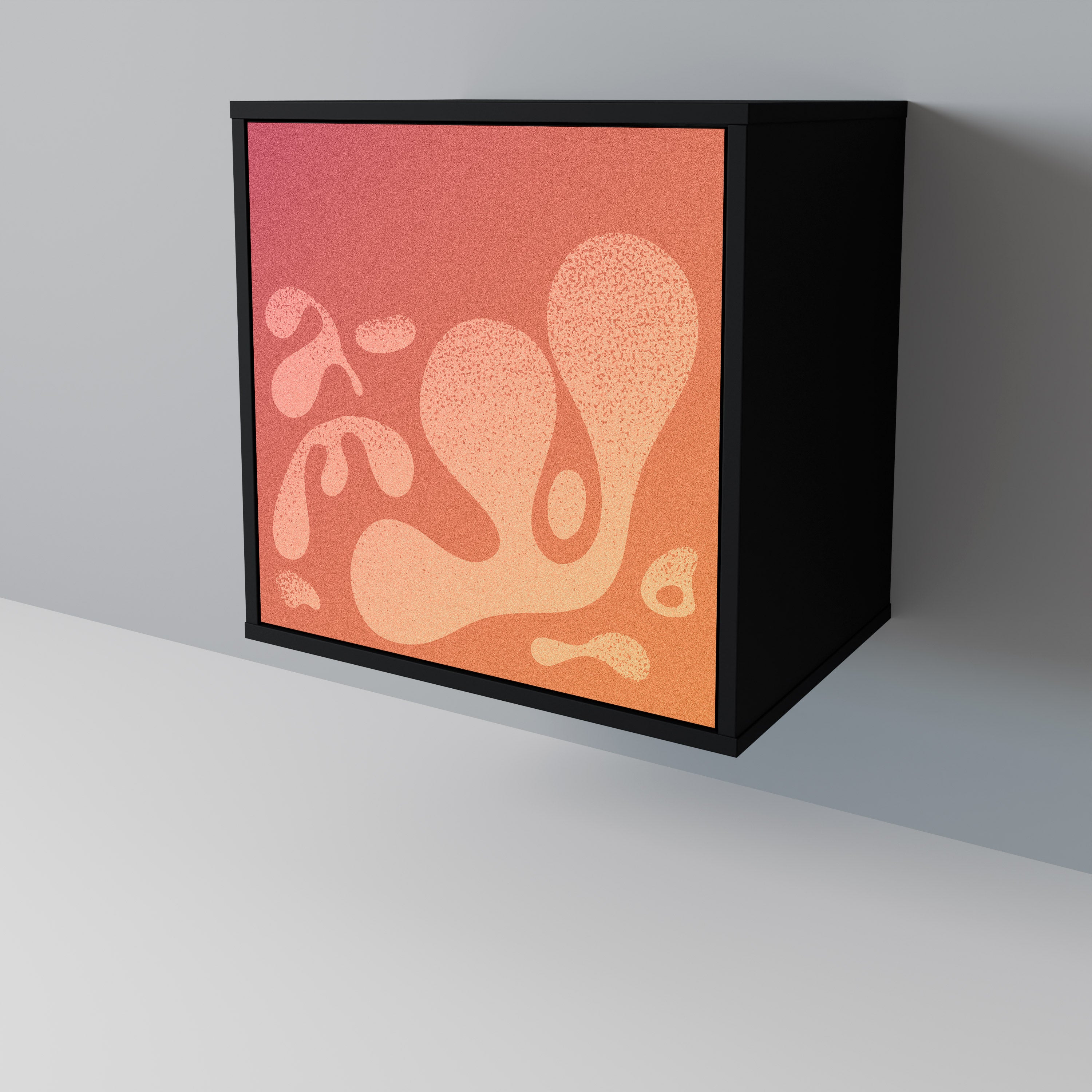 IRREGULAR PINK Komoda 1-drzwiowa korpus Czarny