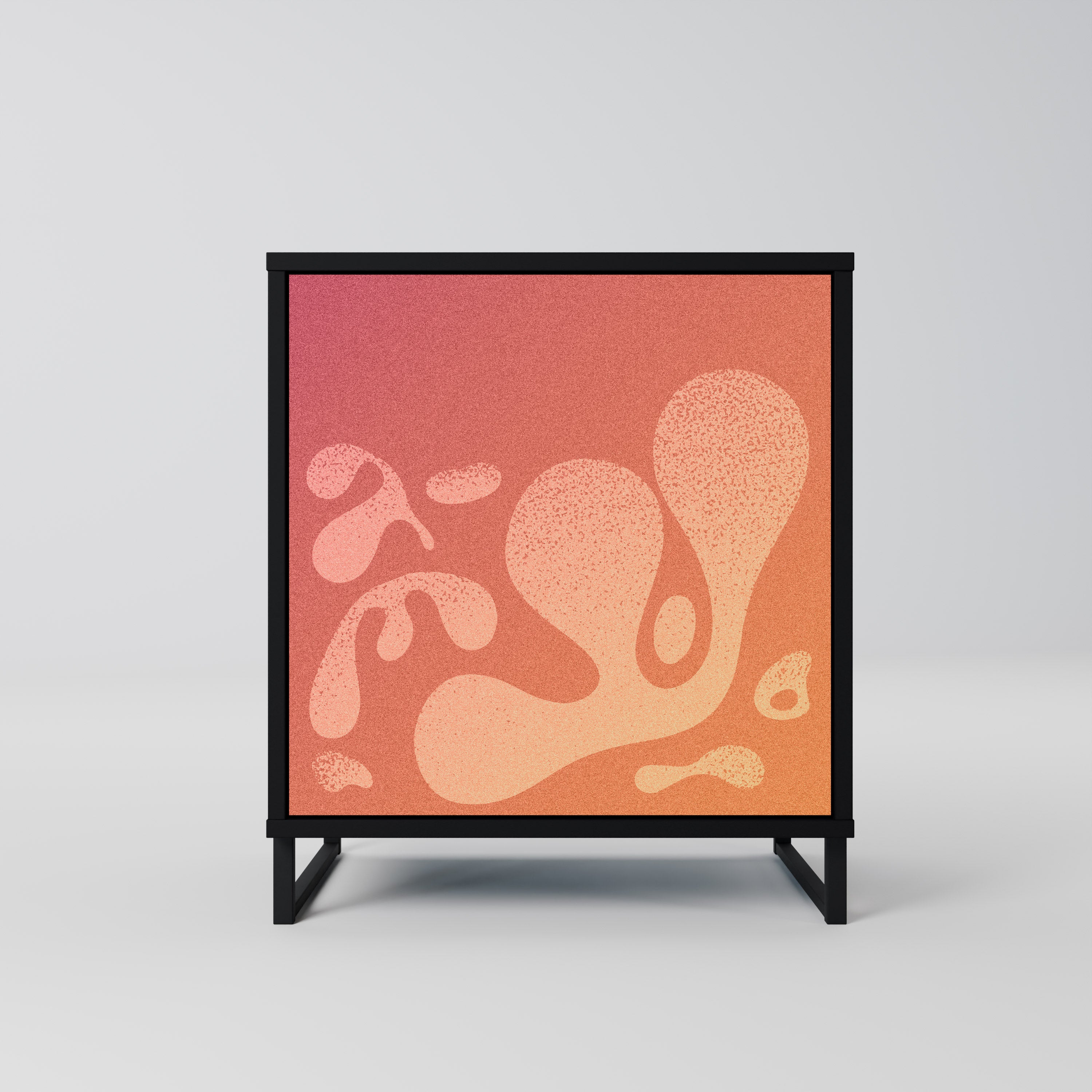 IRREGULAR PINK Komoda 1-drzwiowa korpus Czarny