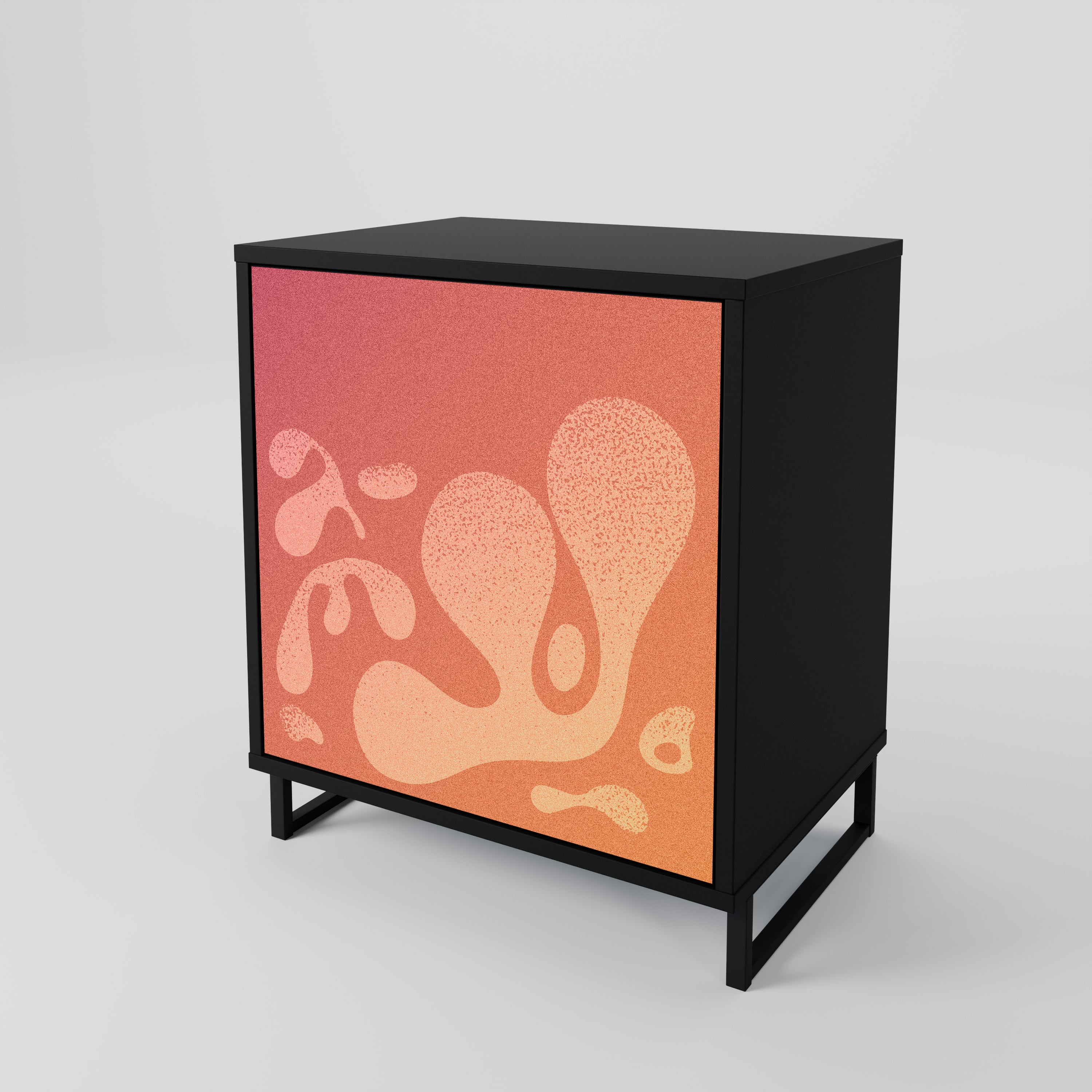 IRREGULAR PINK Komoda 1-drzwiowa korpus Czarny