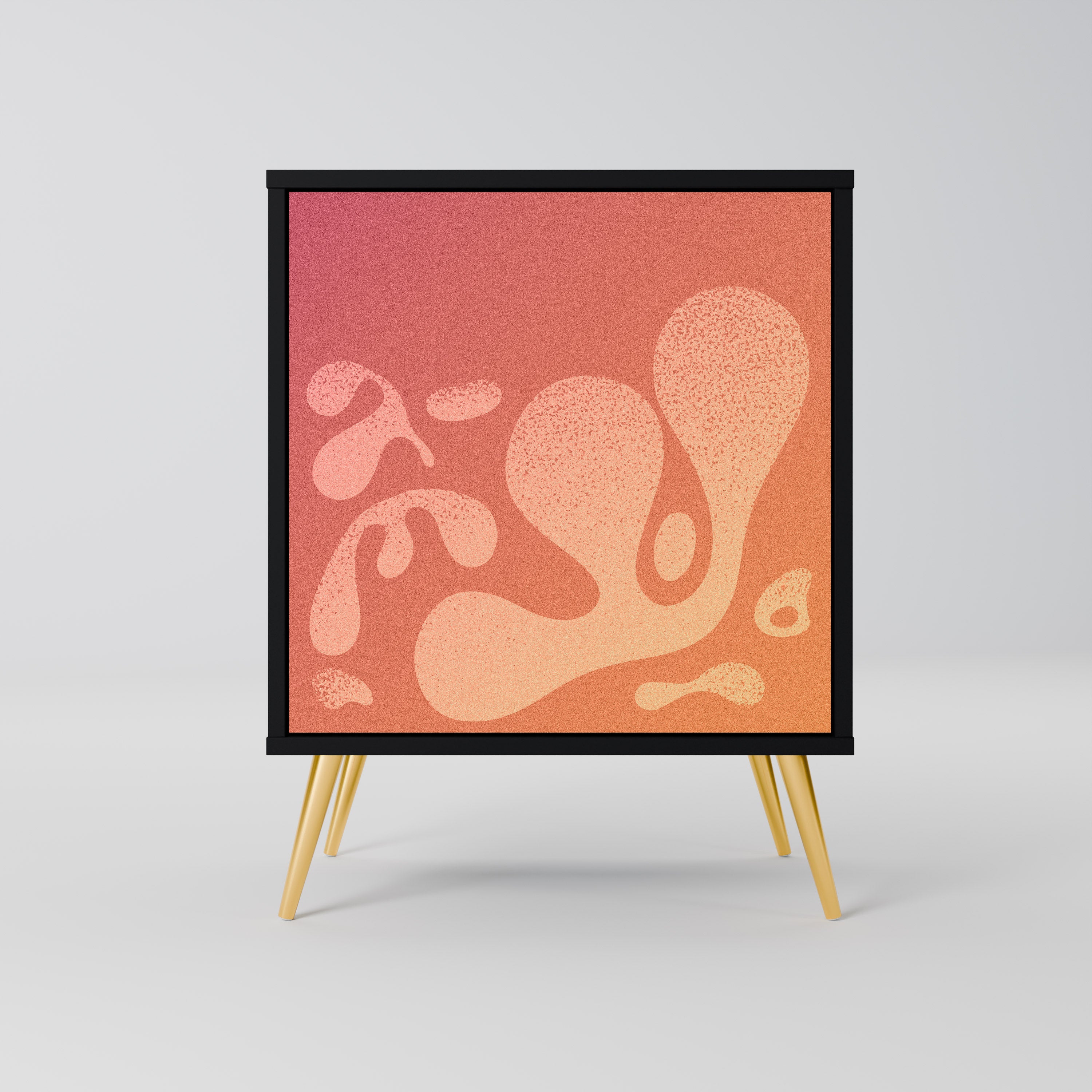 IRREGULAR PINK Komoda 1-drzwiowa korpus Czarny