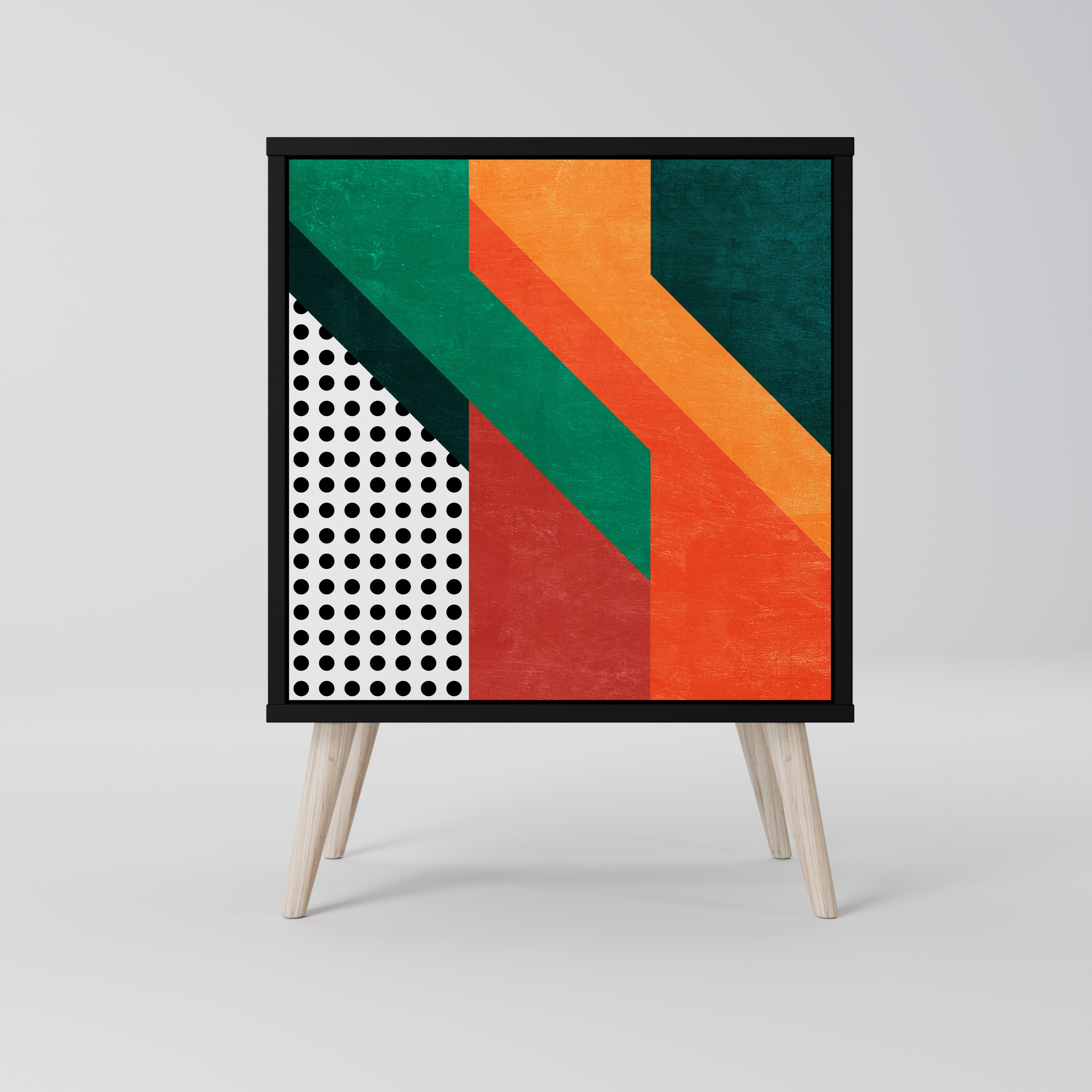 MAKESHIFT ARTISTRY Komoda 1-drzwiowa korpus Czarny