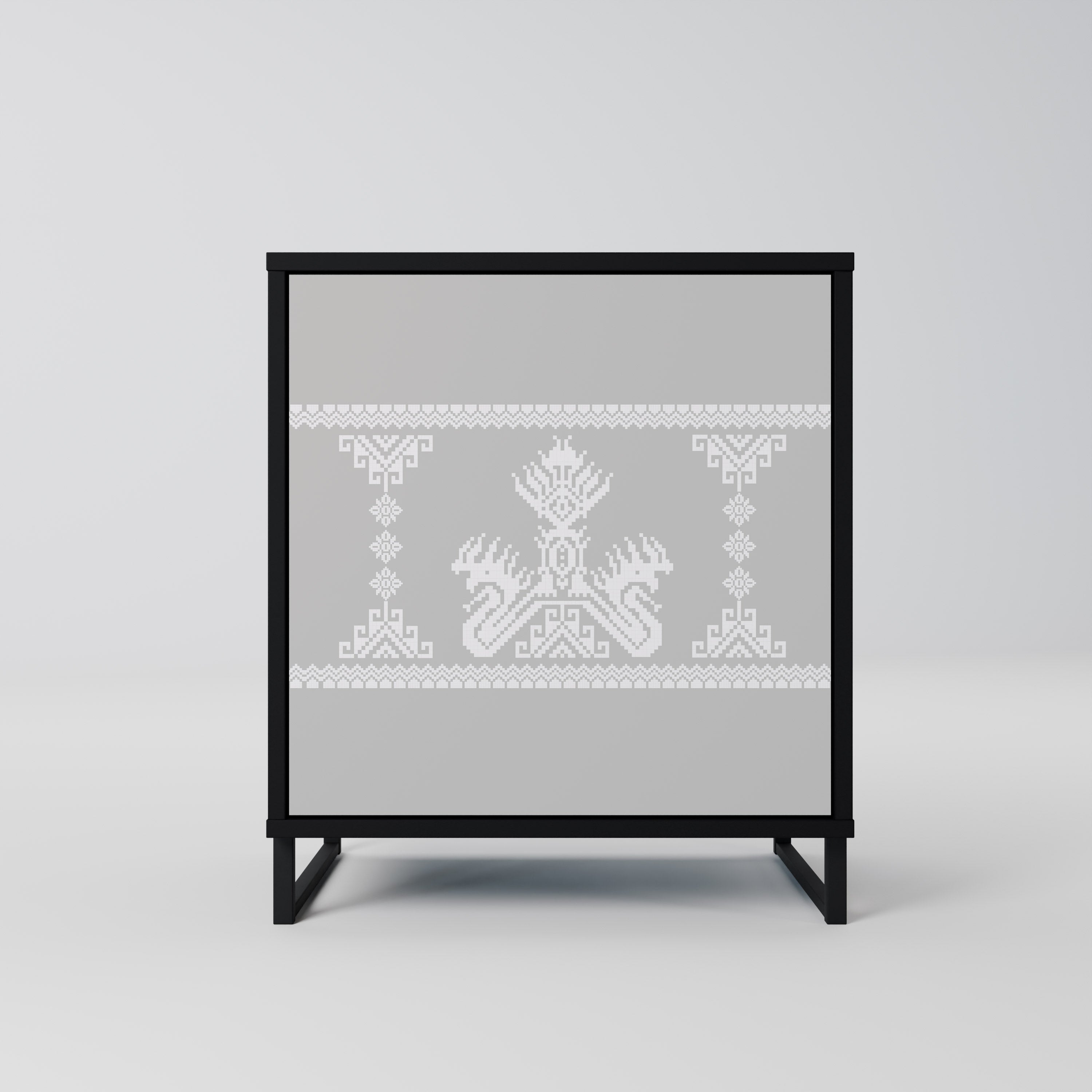 THAI GRAY Komoda 1-drzwiowa korpus Czarny