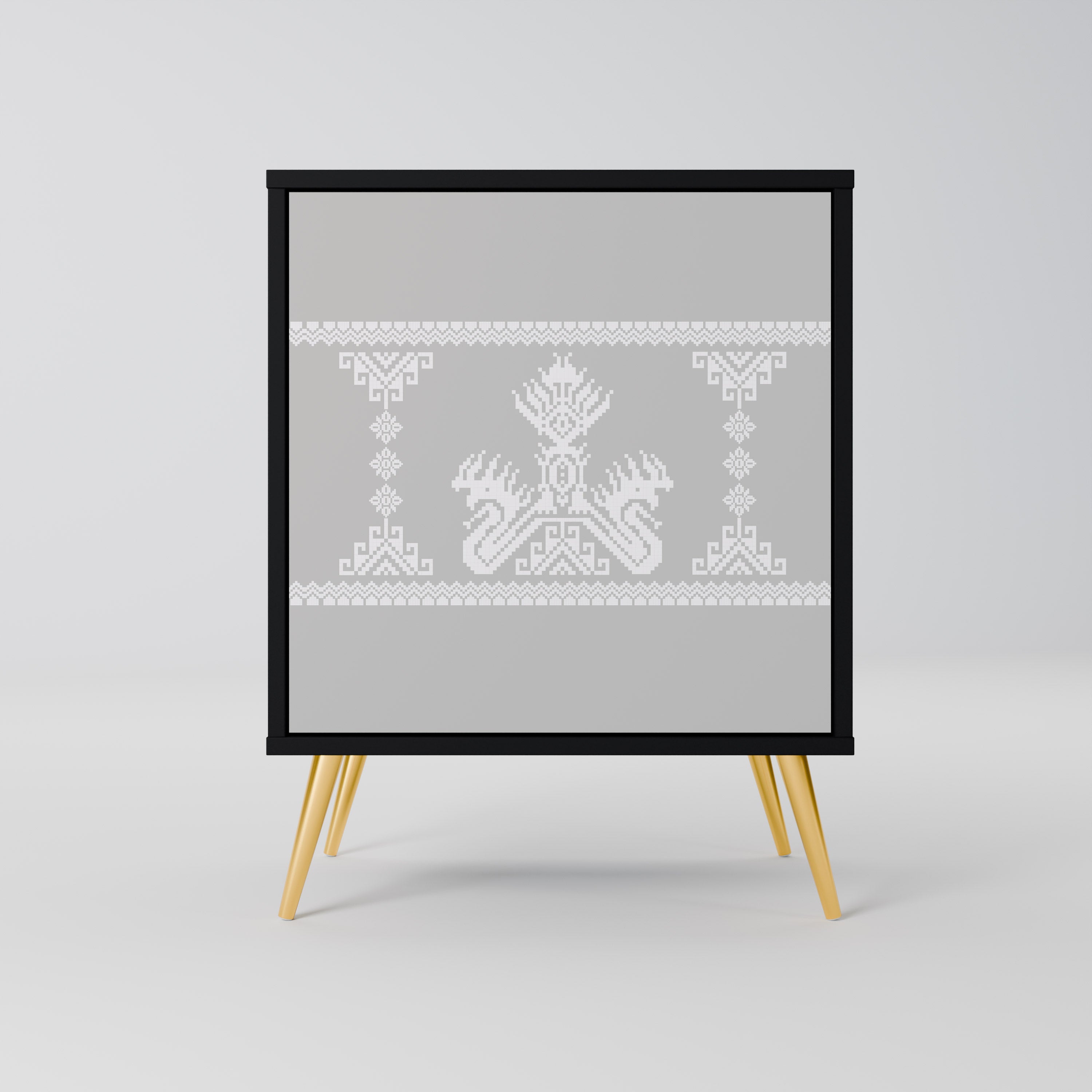 THAI GRAY Komoda 1-drzwiowa korpus Czarny