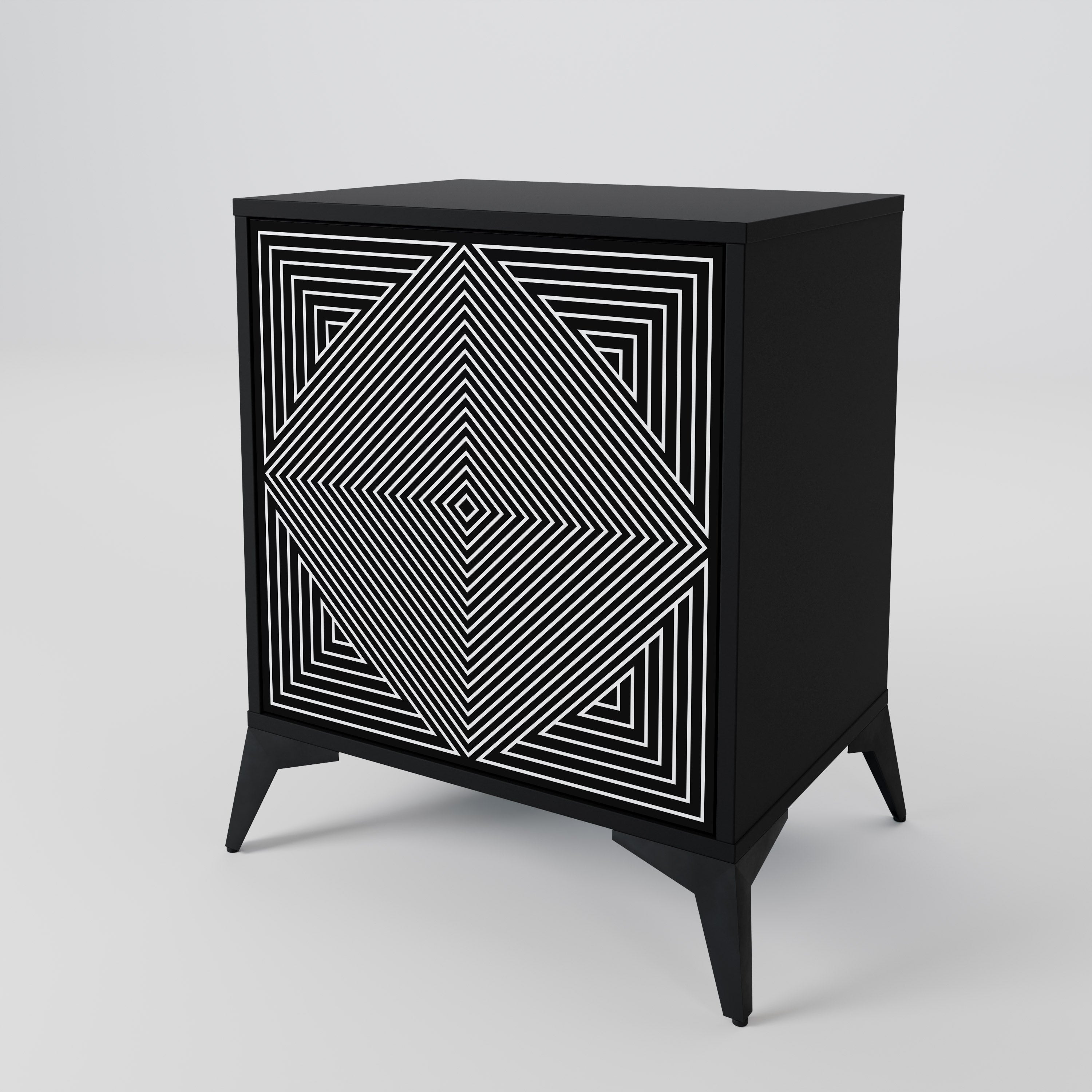 POLYGON ILLUSION Komoda 1-drzwiowa korpus Czarny