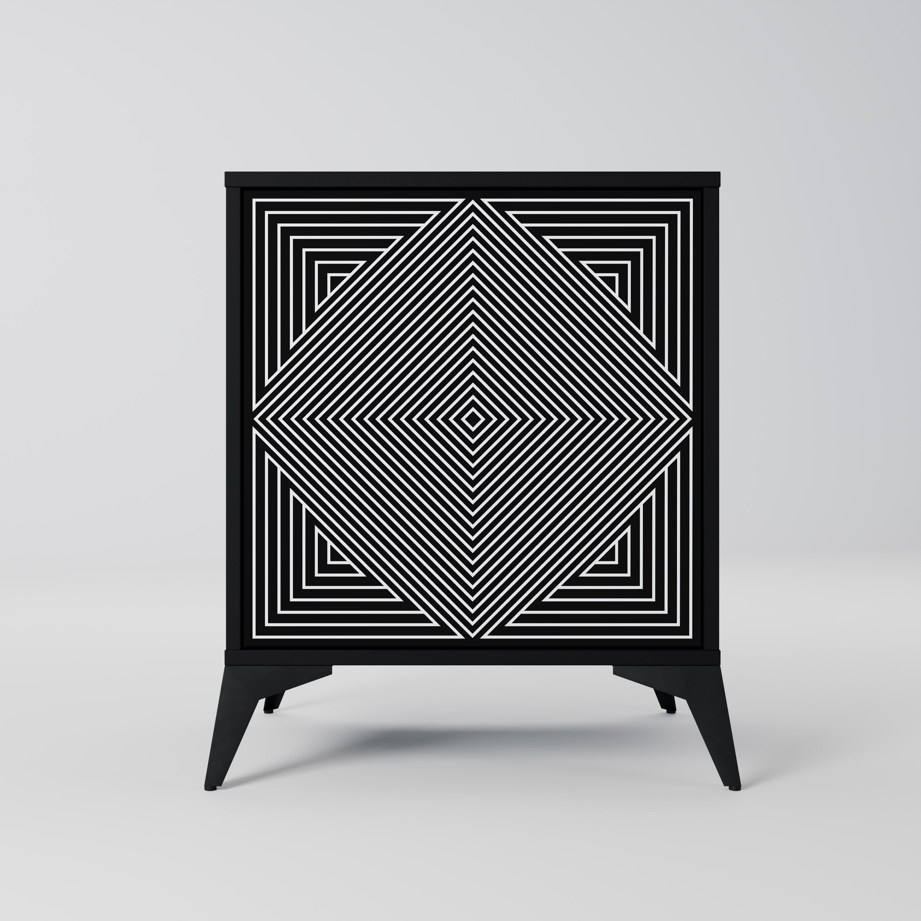 POLYGON ILLUSION Komoda 1-drzwiowa korpus Czarny