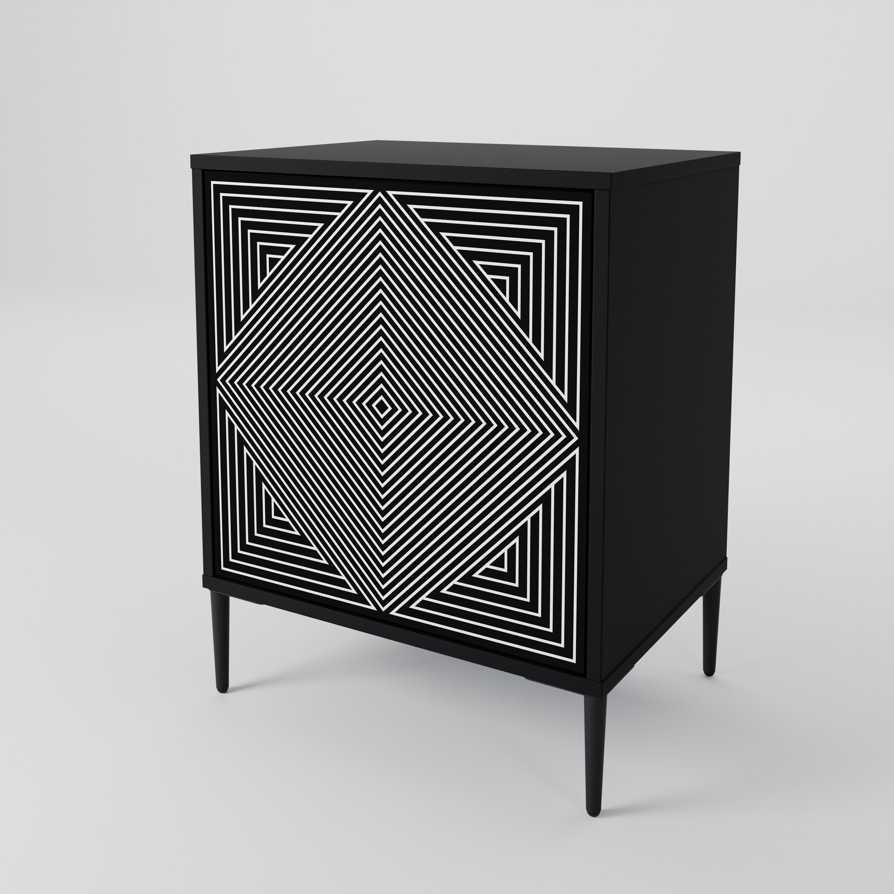 POLYGON ILLUSION Komoda 1-drzwiowa korpus Czarny