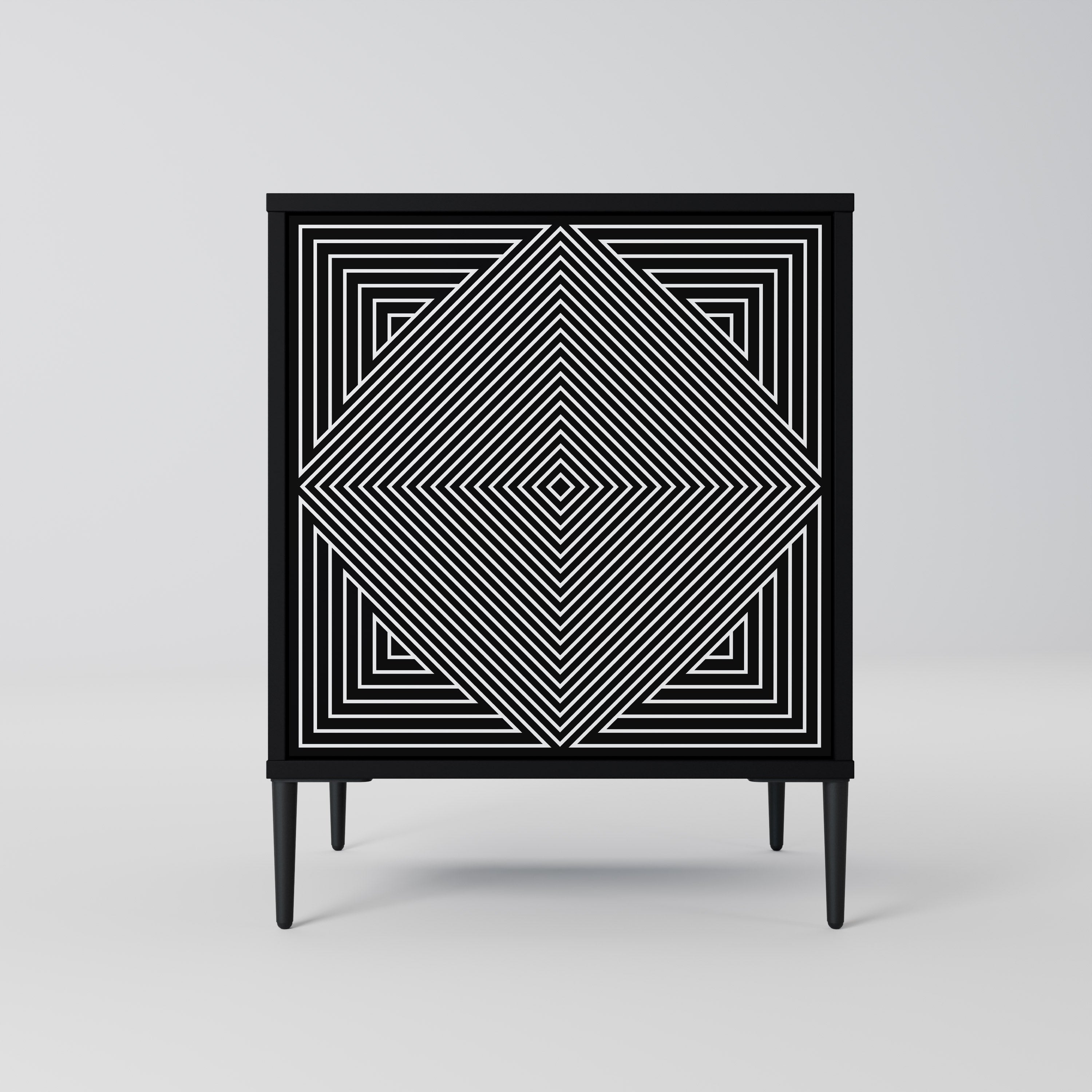 POLYGON ILLUSION Komoda 1-drzwiowa korpus Czarny