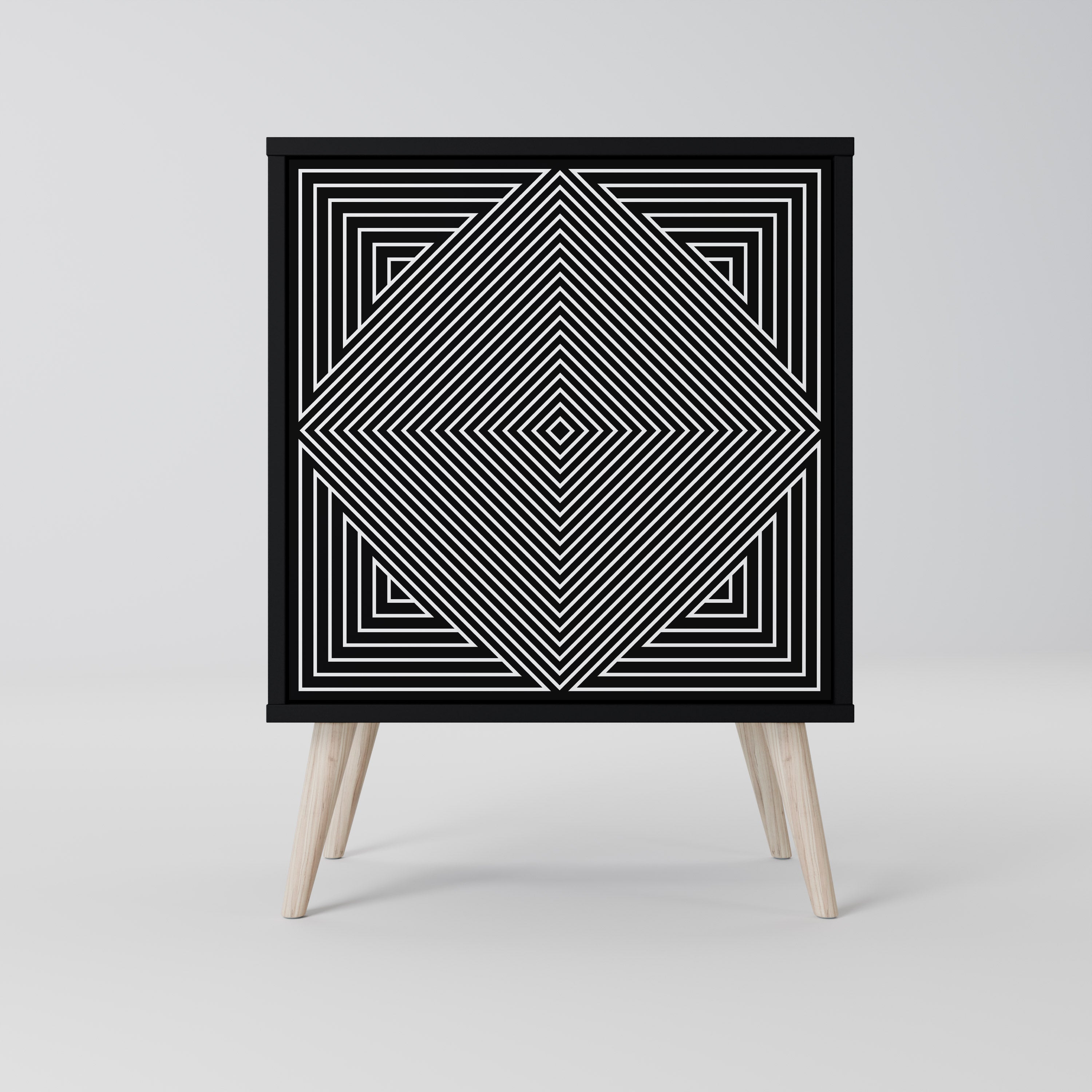 POLYGON ILLUSION Komoda 1-drzwiowa korpus Czarny