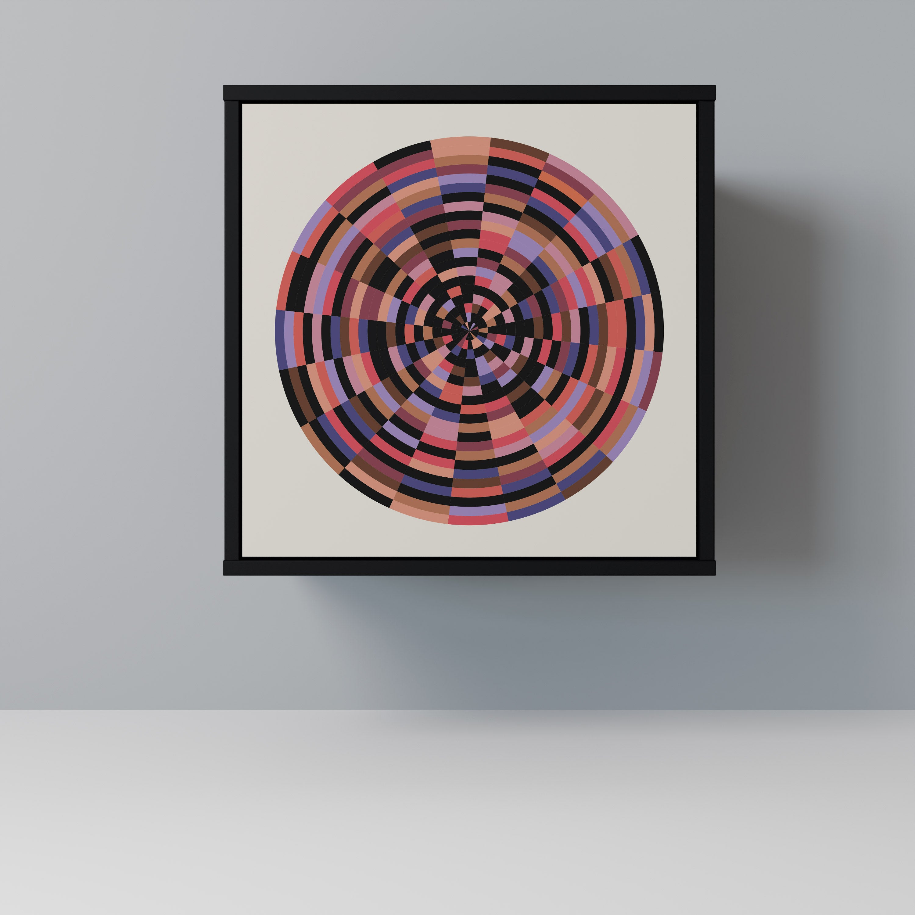 BROWN CIRCLES Komoda 1-drzwiowa korpus Czarny