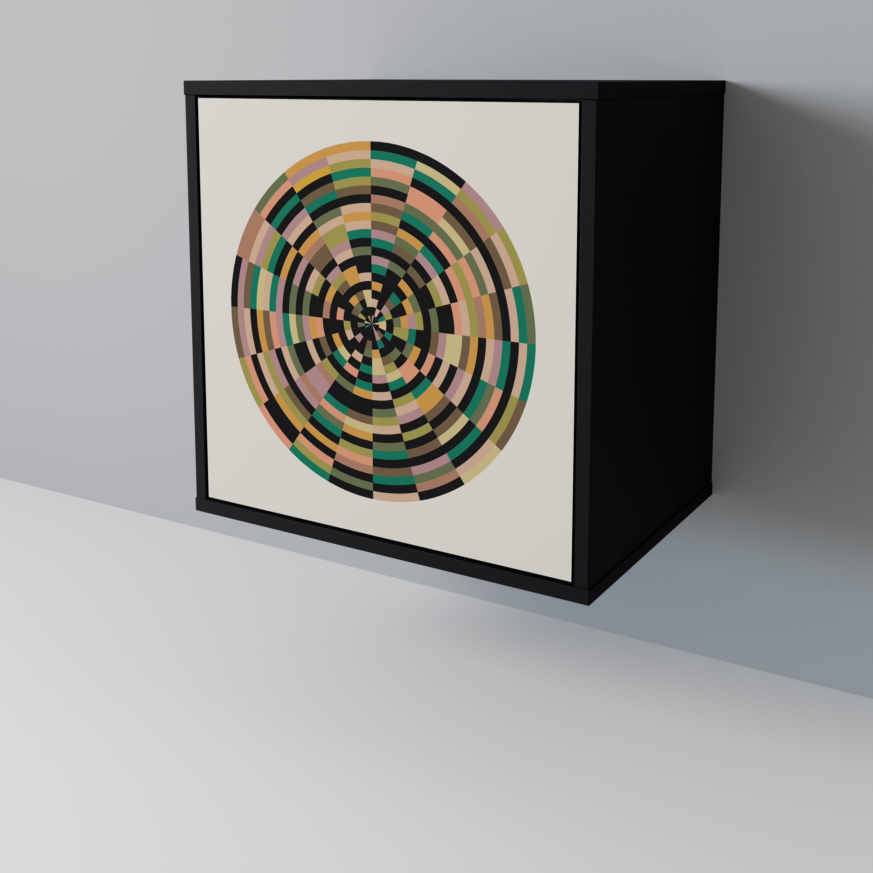 GREEN CIRCLES Komoda 1-drzwiowa korpus Czarny