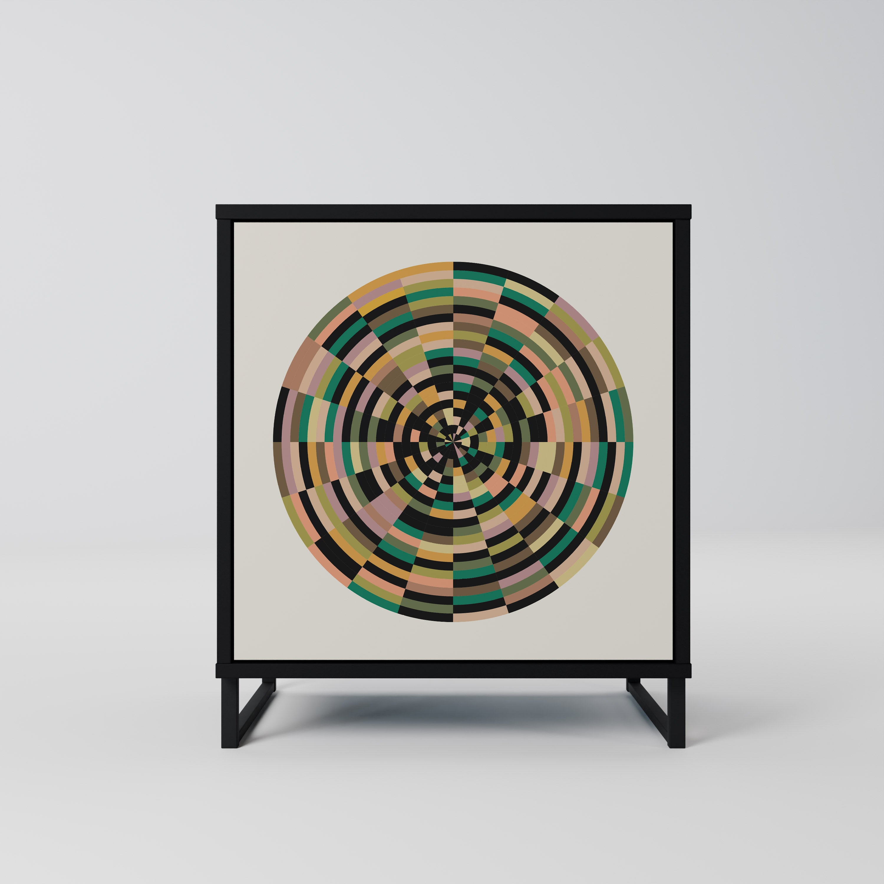 GREEN CIRCLES Komoda 1-drzwiowa korpus Czarny