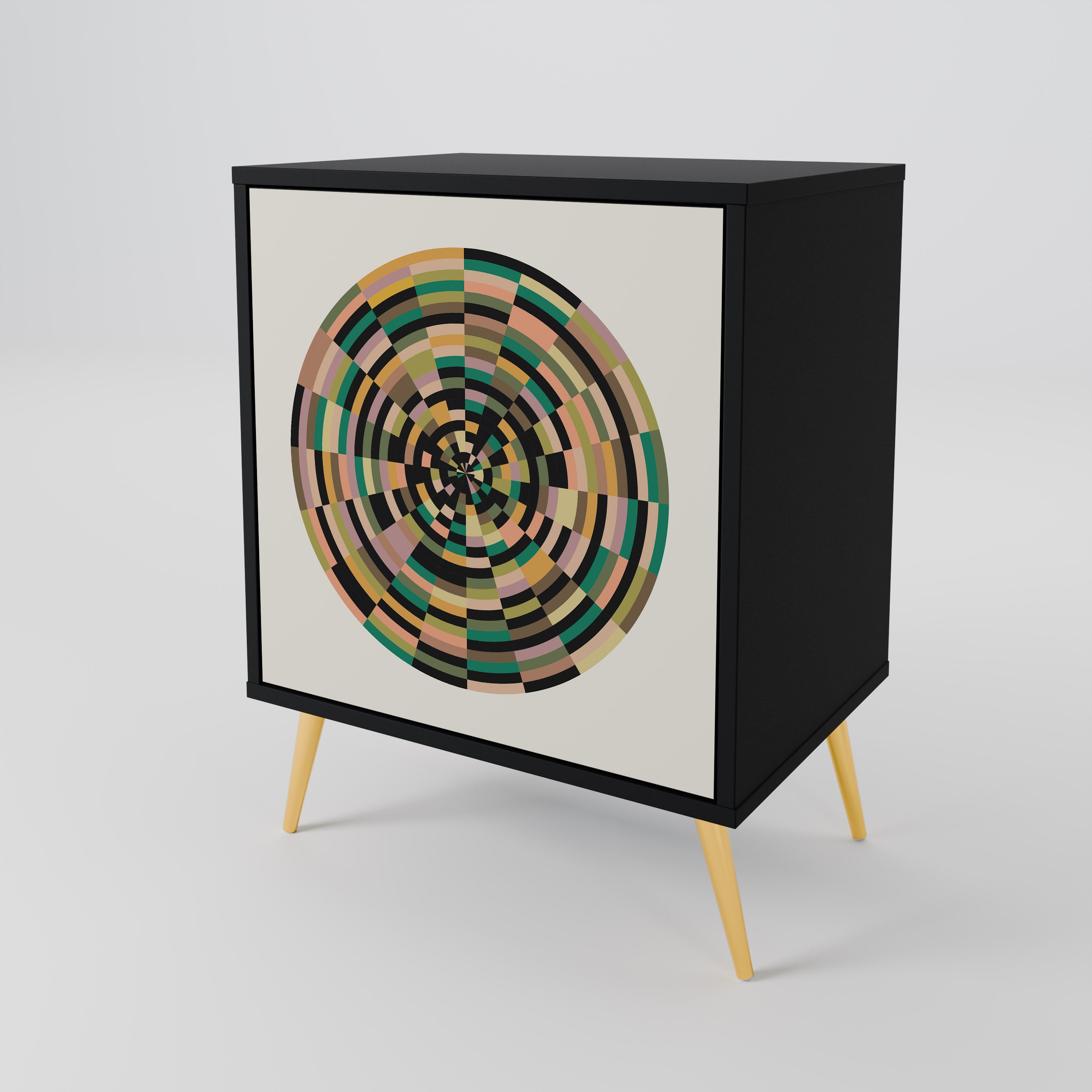 GREEN CIRCLES Komoda 1-drzwiowa korpus Czarny