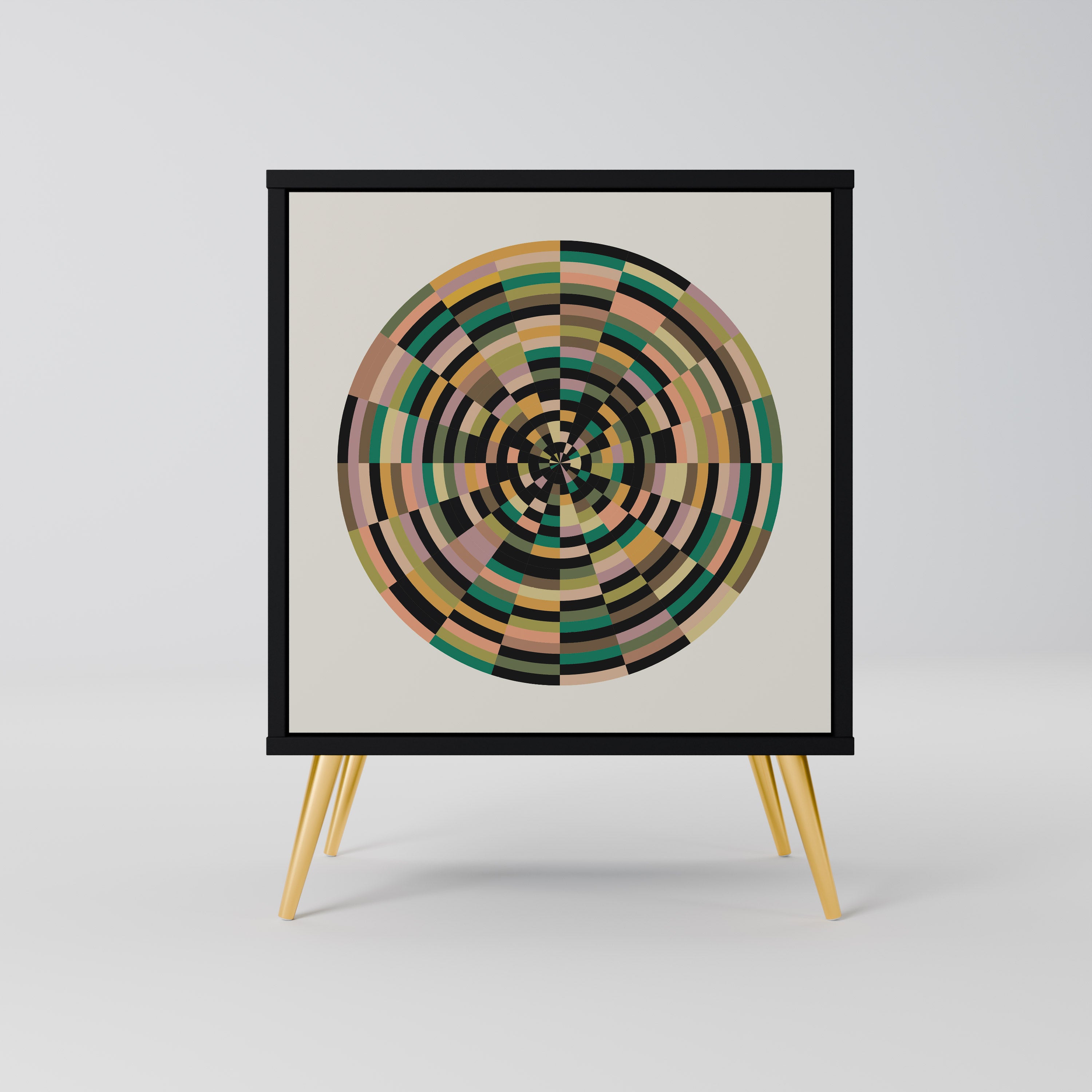 GREEN CIRCLES Komoda 1-drzwiowa korpus Czarny