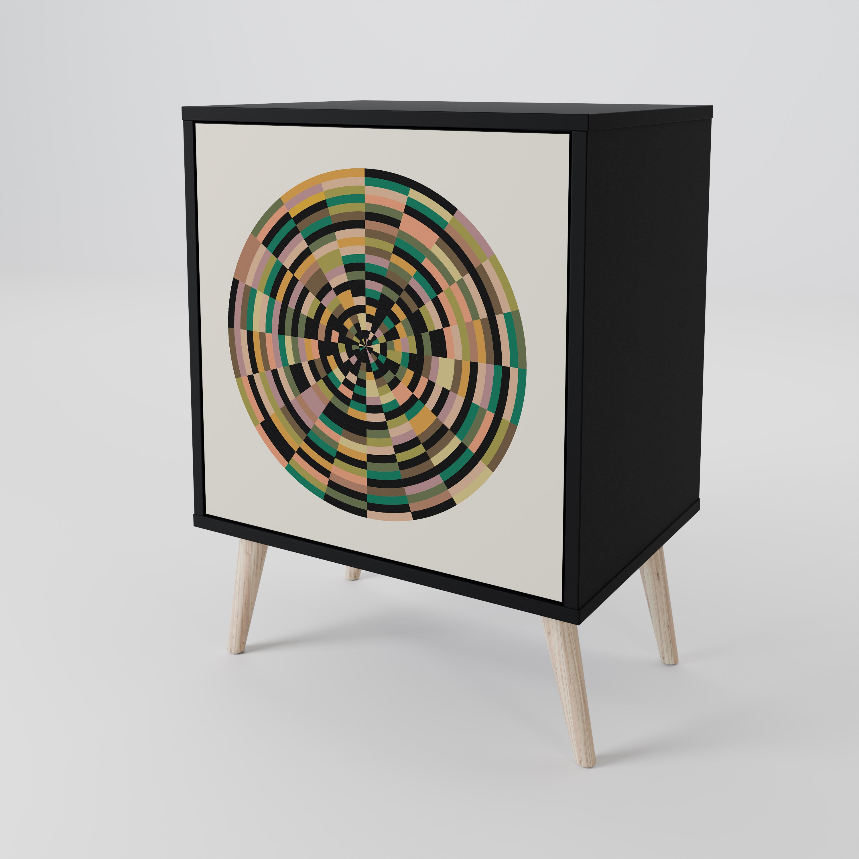 GREEN CIRCLES Komoda 1-drzwiowa korpus Czarny