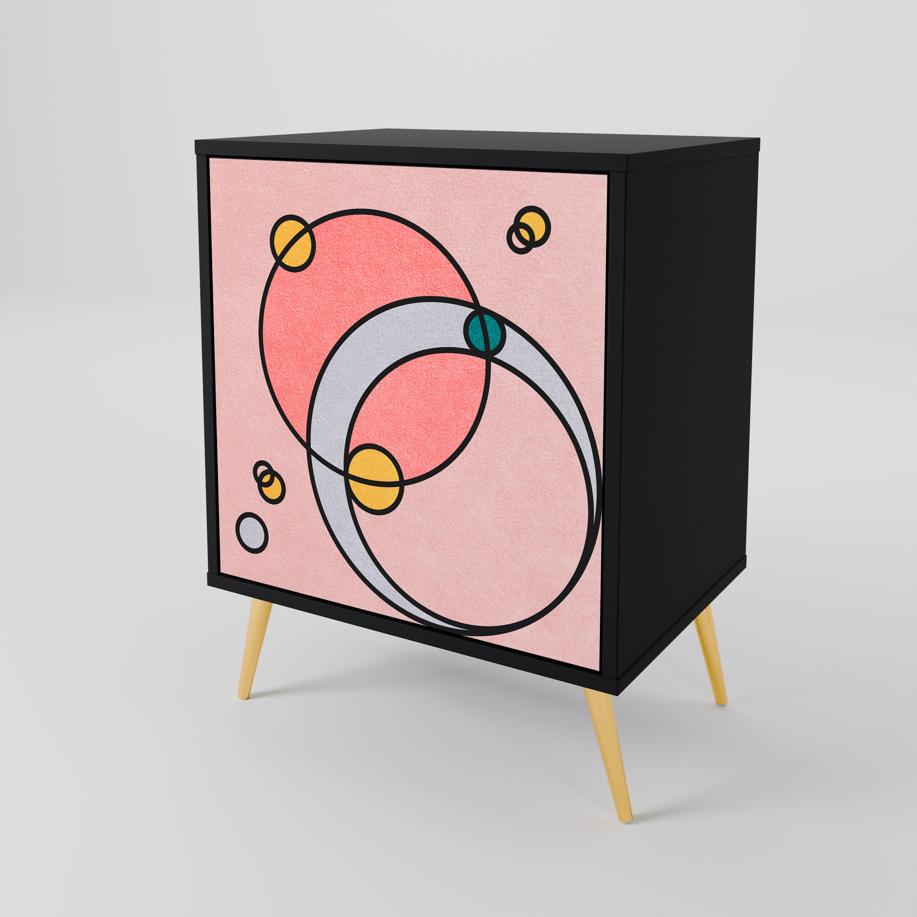 GOSSAMER ECHOES Komoda 1-drzwiowa korpus Czarny