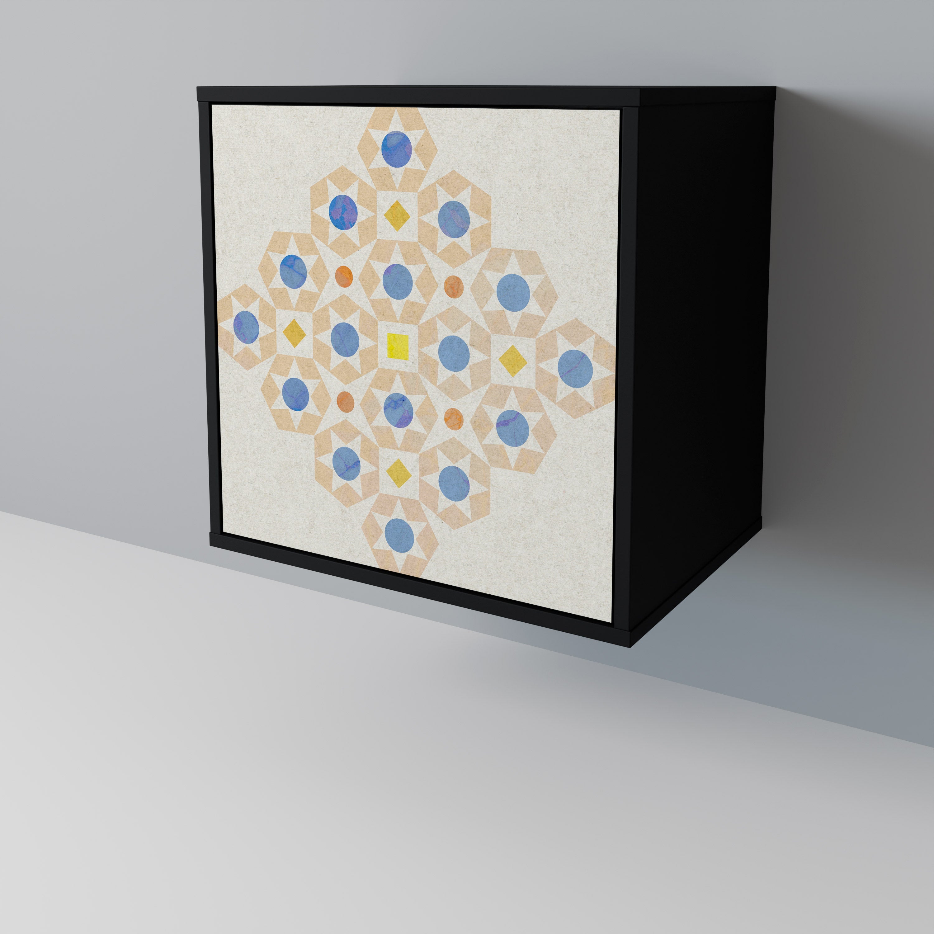 PATTERNED PRISM Komoda 1-drzwiowa korpus Czarny