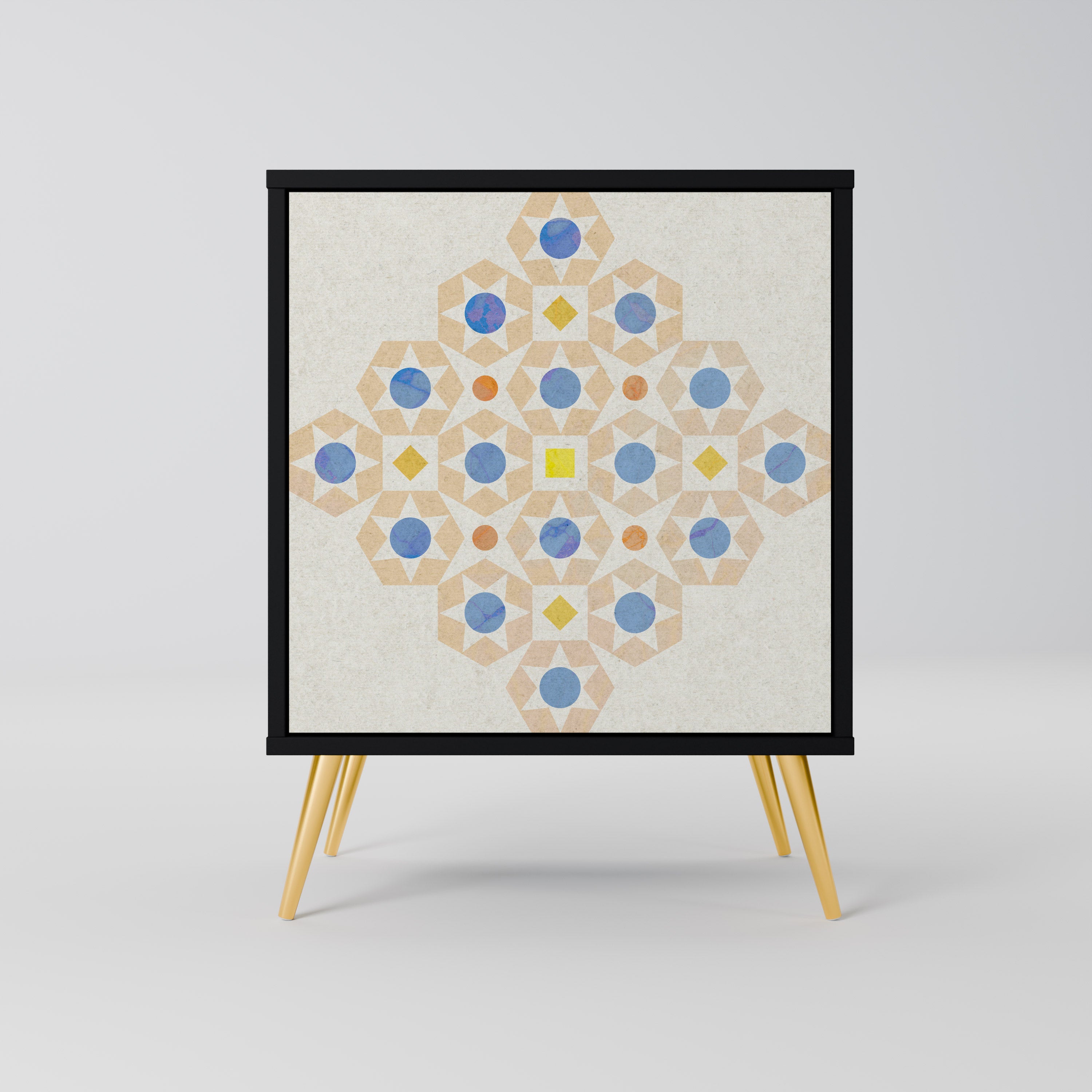 PATTERNED PRISM Komoda 1-drzwiowa korpus Czarny