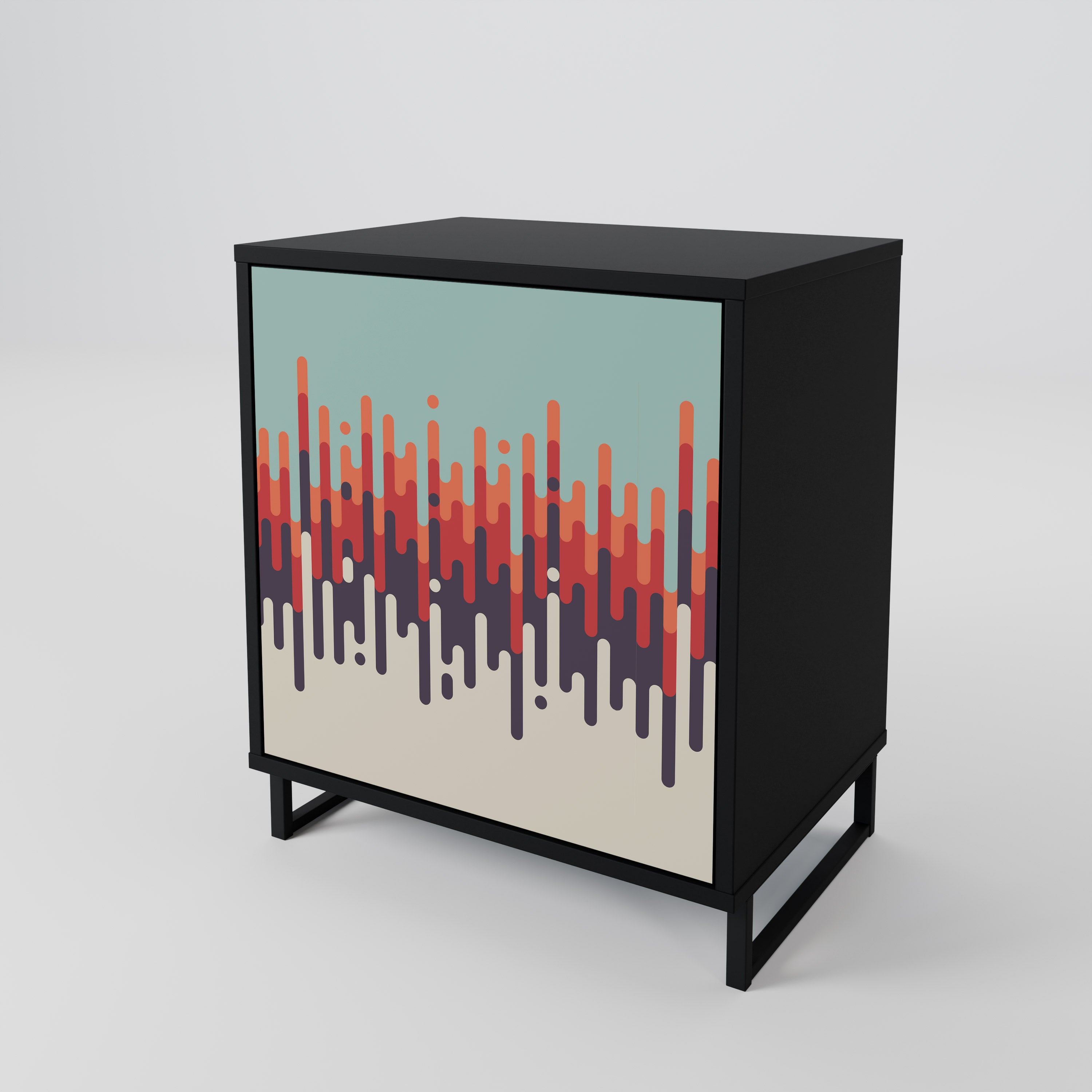 CHROMA CONTOURS Komoda 1-drzwiowa korpus Czarny